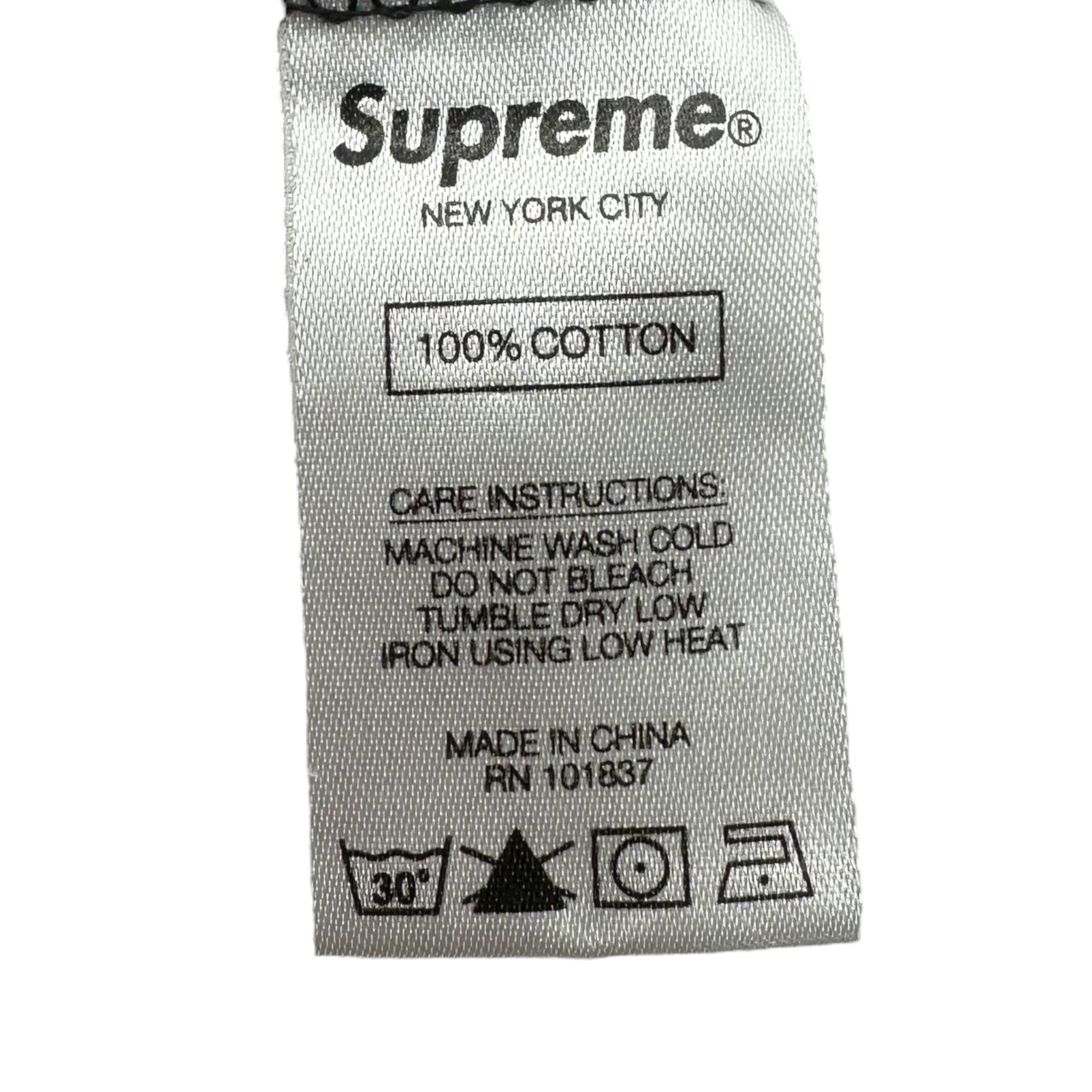 SUPREME(シュプリーム) 20SS Contrast Stitch Pocket Tee ロゴ プリント ポケット Tシャツ L ブラック