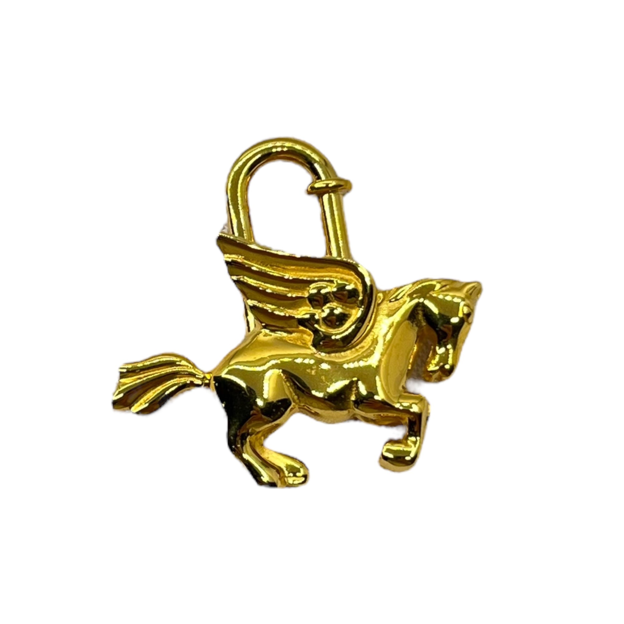 HERMES(エルメス) 1993年限定 pegasus Cadena Charm  ペガサス カデナ チャーム 年間テーマ 「le Cheval」 うま ゴールド 箱付 ペンダントトップにも