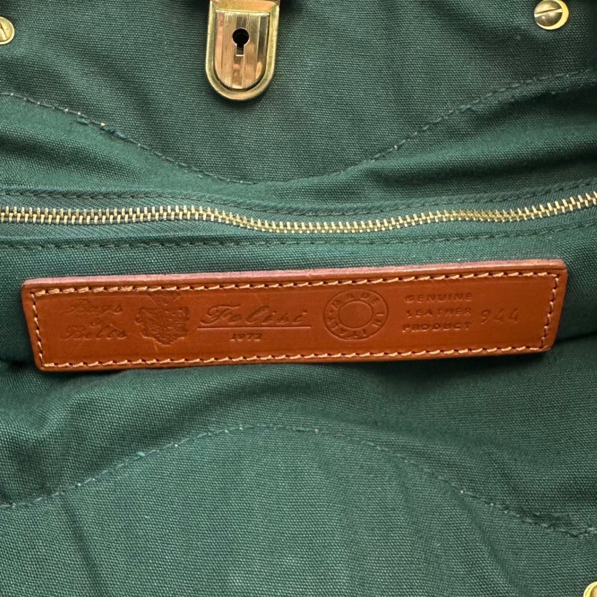 Felisi(フェリージ) Dot handbag ドット柄 ハンド バッグ レッド×ブラウン レザー