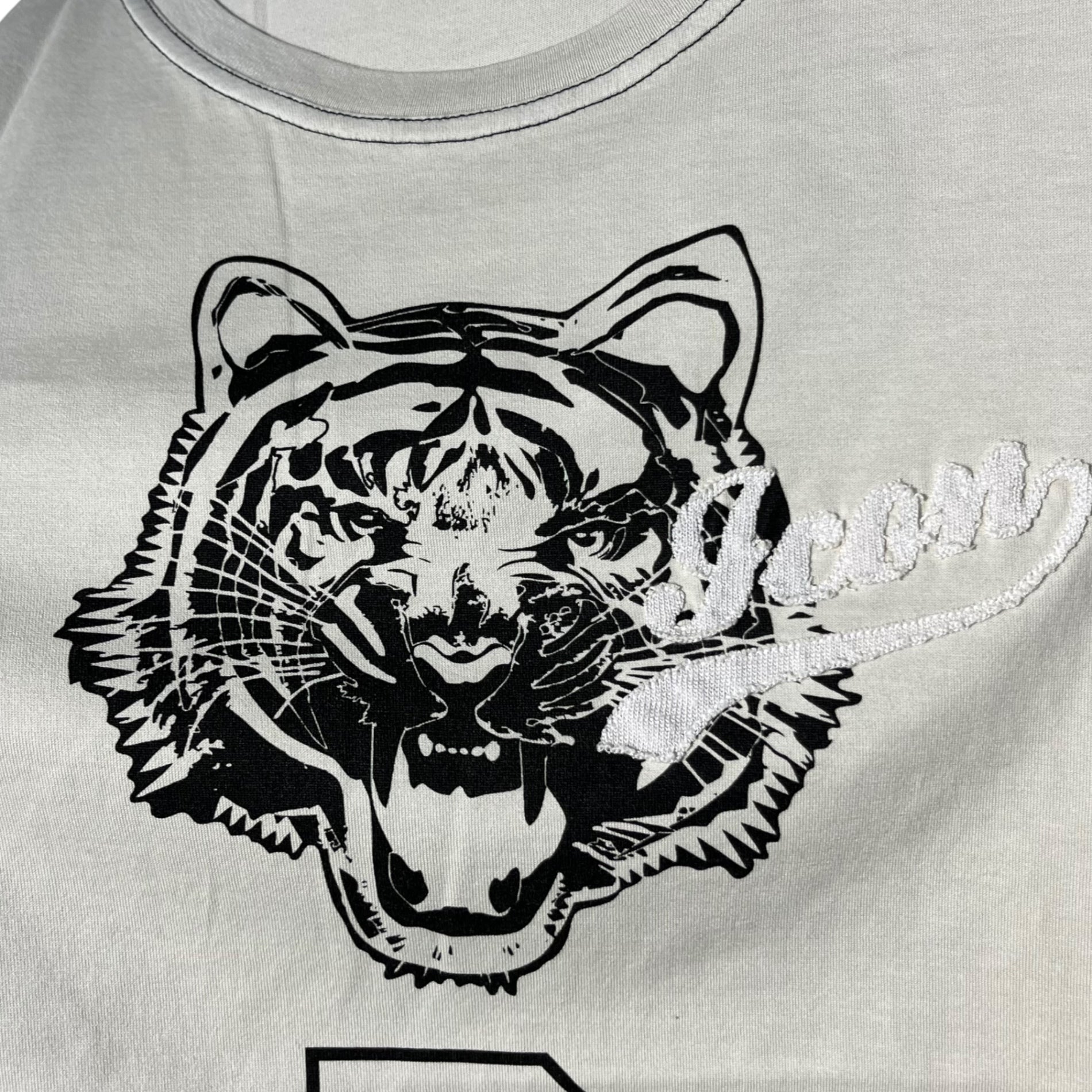 DOLCE&GABBANA(ドルチェ&ガッバーナドルガバ) ”BOXING ICON” tiger print TEE タイガー プリント Tシャツ G8O52G 46(M程度) グレー