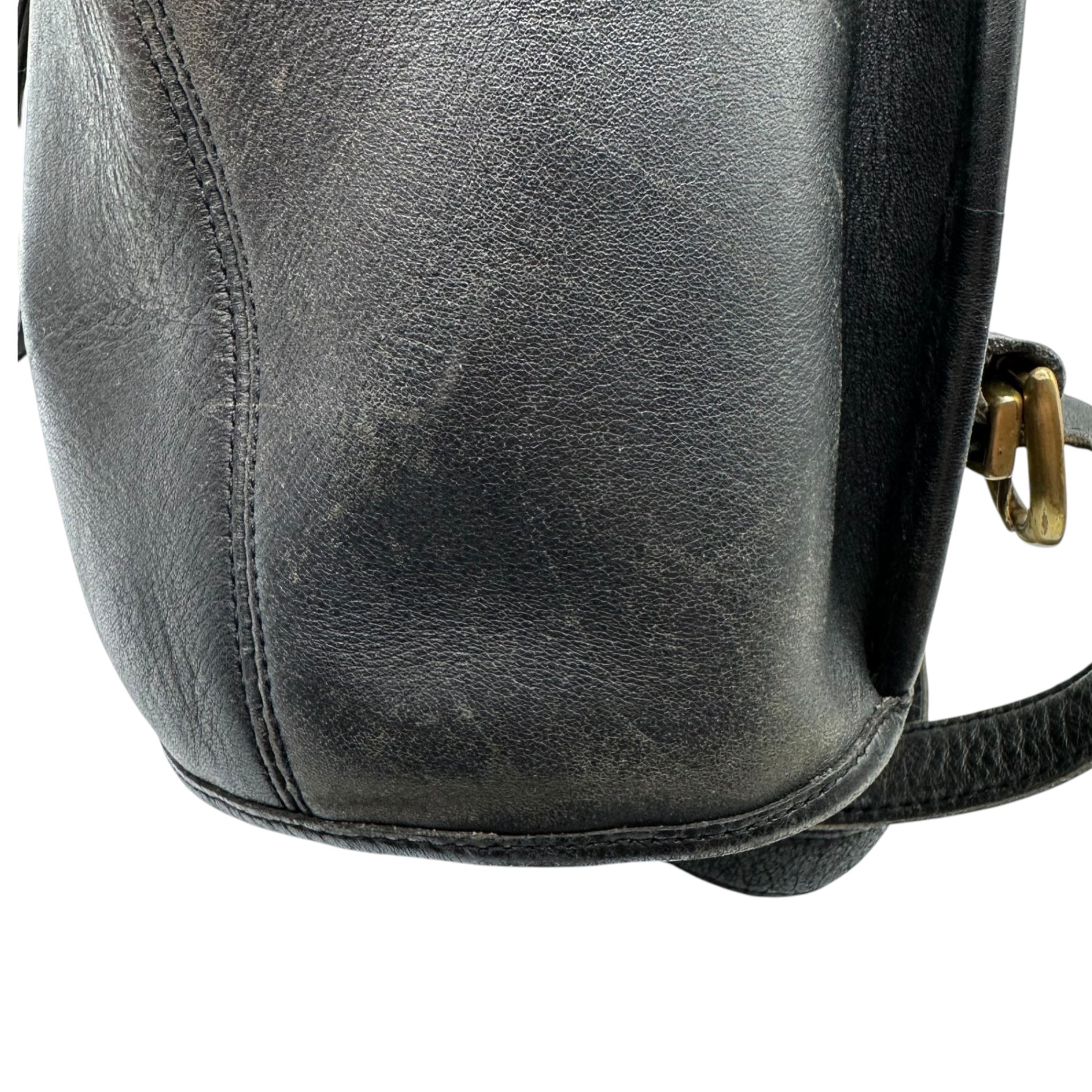 OLD COACH(オールドコーチ) Vintage Turnlock All-Leather Backpack ヴィンテージ ターンロック オールレザー リュック 101-76 ブラック