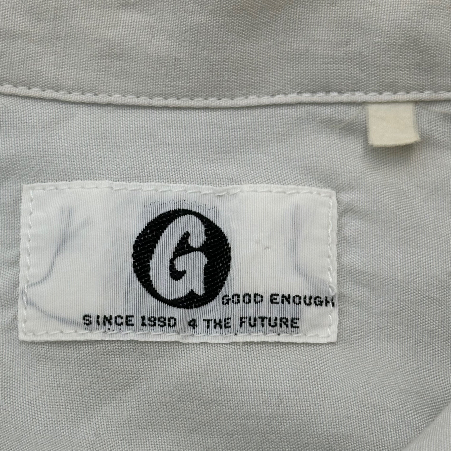 GOODENOUGH(グッドイナフ) 1991's Silk Argyle Oversized Shirt シルク アーガイル ビッグ シャツ 表記消(XL程度) ホワイト×ライトブルー 90年代 90's ダイア パジャマ ヴィンテージ アーカイブ
