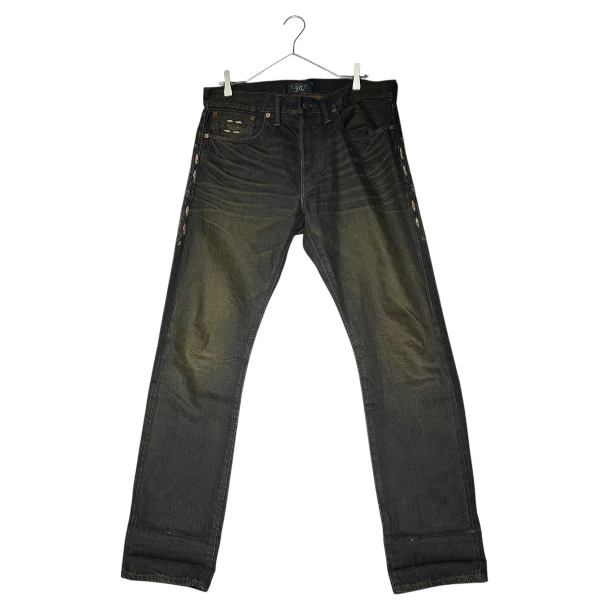 RRL(ダブルアールエル) Side Chimayo Stitch Black Denim Pants サイド チマヨ ステッチ ブラックデニムパンツ 4898512RUEMS 32 ブラック