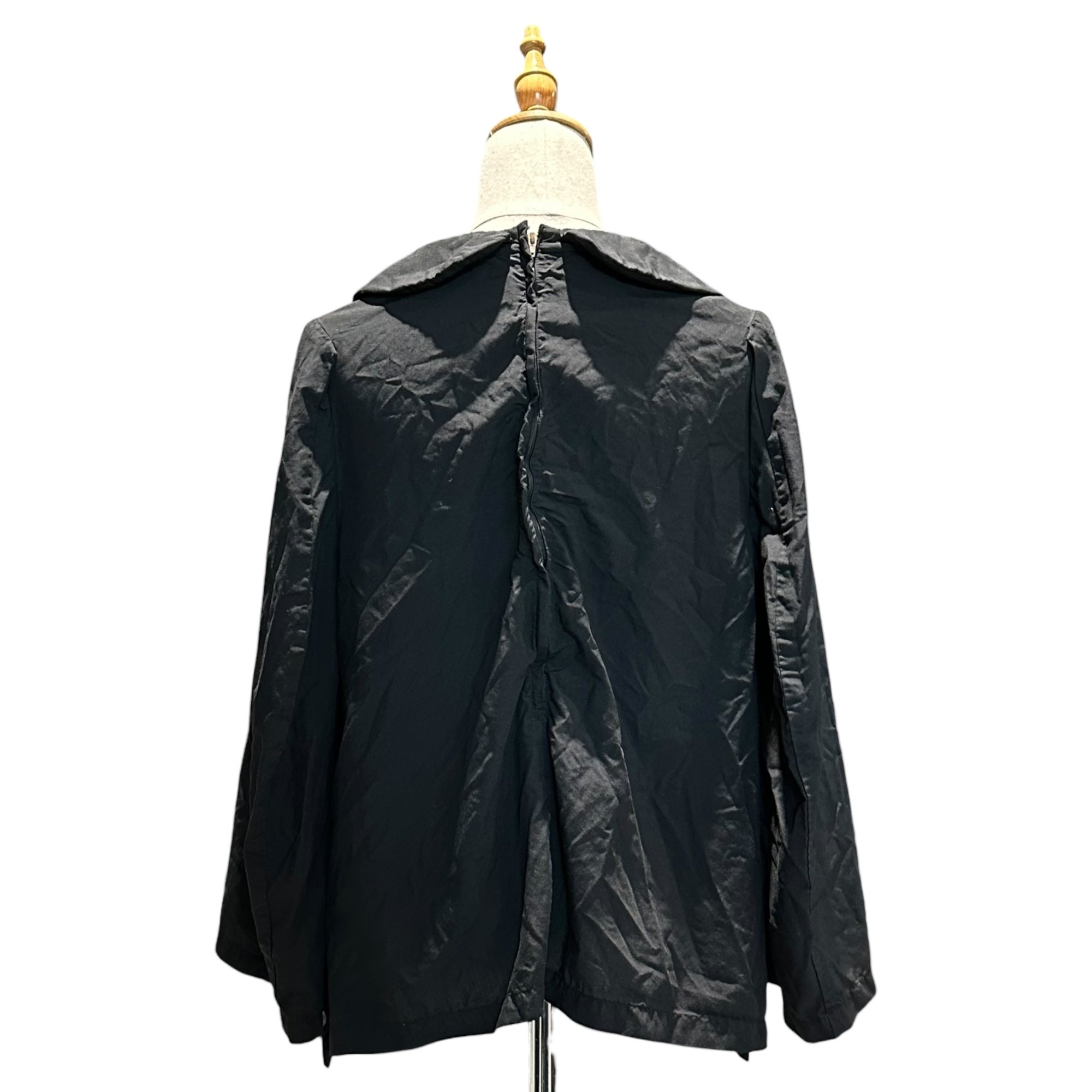 COMME des GARCONS COMME des GARCONS(コムデギャルソンコムデギャルソン) 22AW Round Collar Back Zip Flare Sleeve Blouse 丸襟 バックジップ フレアスリーブ ブラウス RJ-B003 XS ブラック AD2022