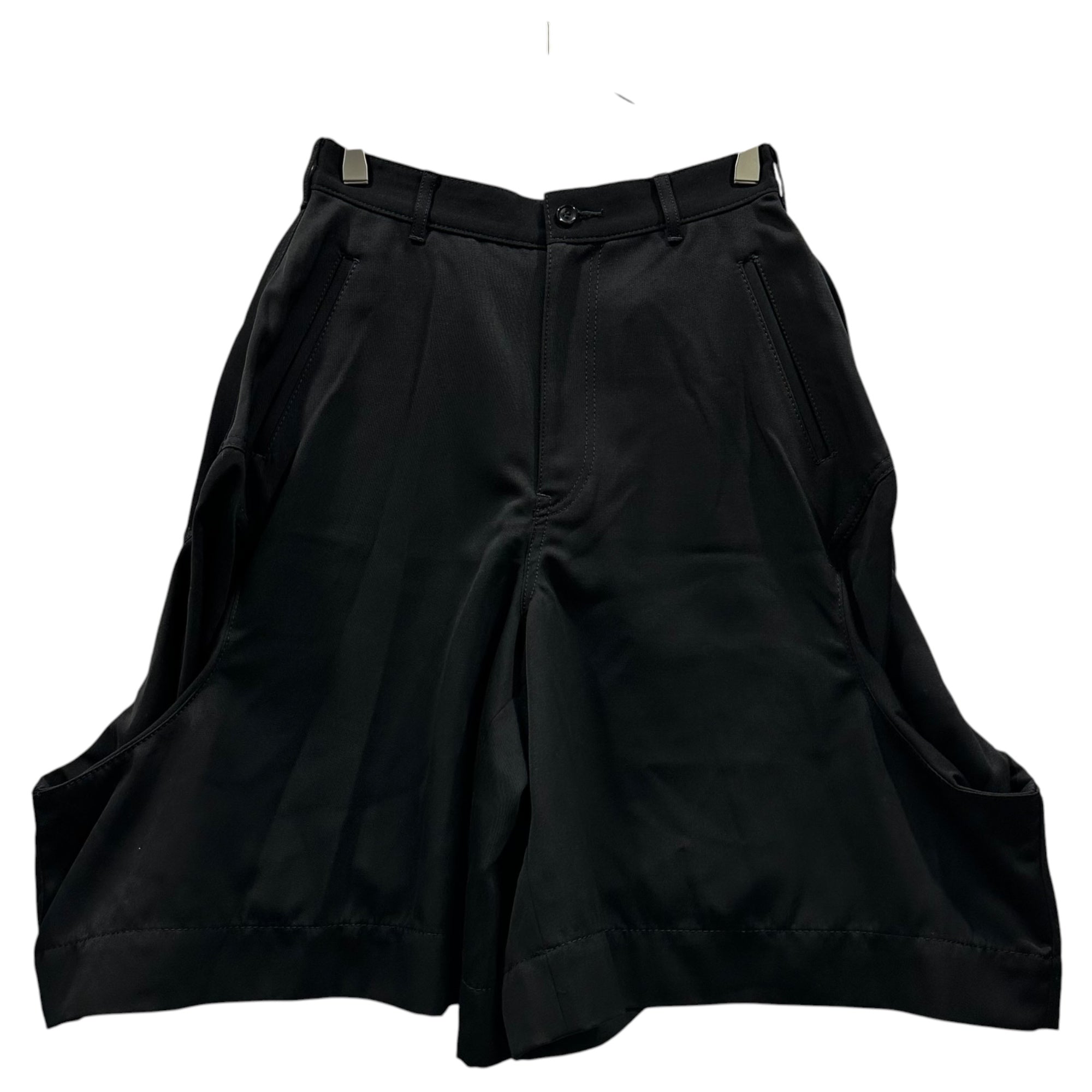 COMME des GARCONS(コムデギャルソン) 2014AW Wool Gabardine Side Big Pocket Wide Shorts ウールギャバジン サイド ビッグポケット ワイド ショーツ ハーフパンツ GN-P023 XS ブラック AD2014 男性着用可能