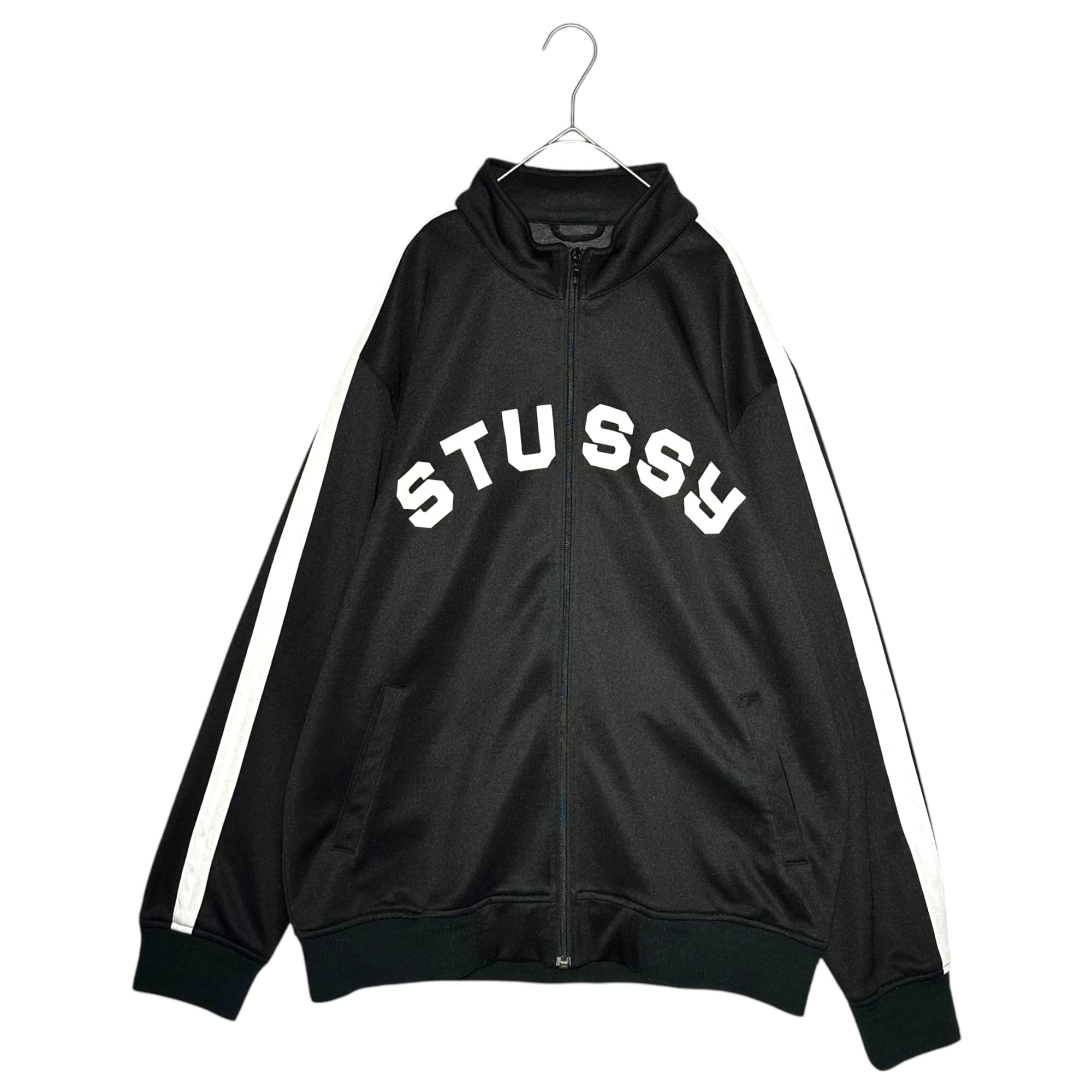 STUSSY(ステューシー) 00's LOGO Track Jacket ロゴ トラック ジャケット L程度 ブラック×ホワイト