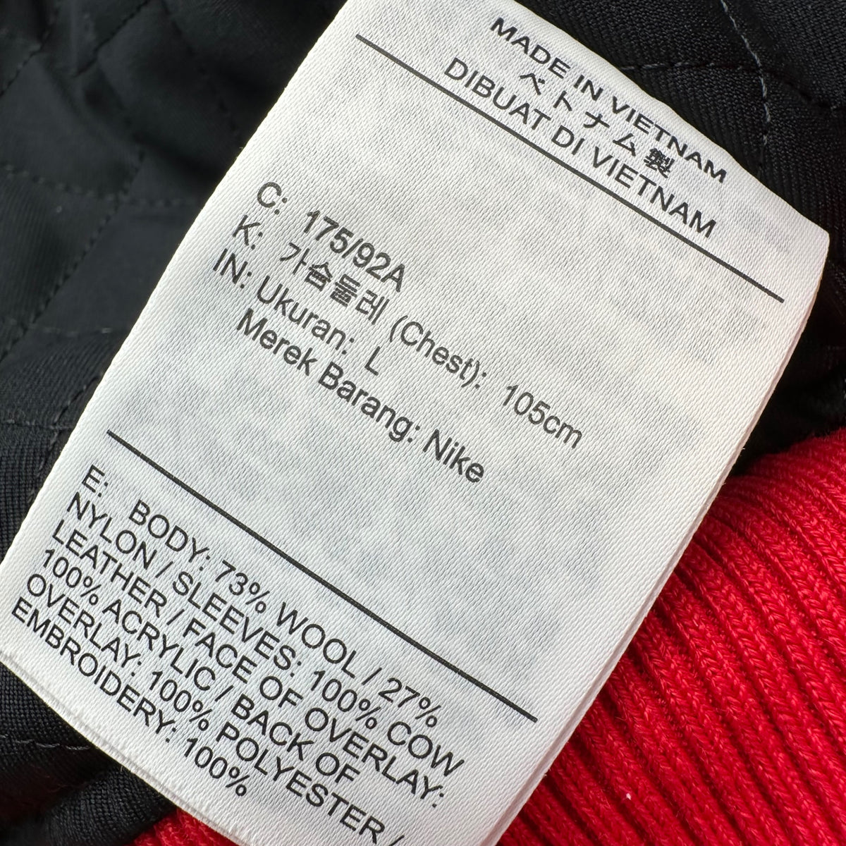 Nike Jordan x SAINT Mxxxxxx(ジョーダン × セントマイケル) 26SS M J SM Varsity Jacket Red/White マイケル ジョーダン ヴァーシティ ジャケット スタジャン SM-MK8-0000-J08 L レッド×ホワイト