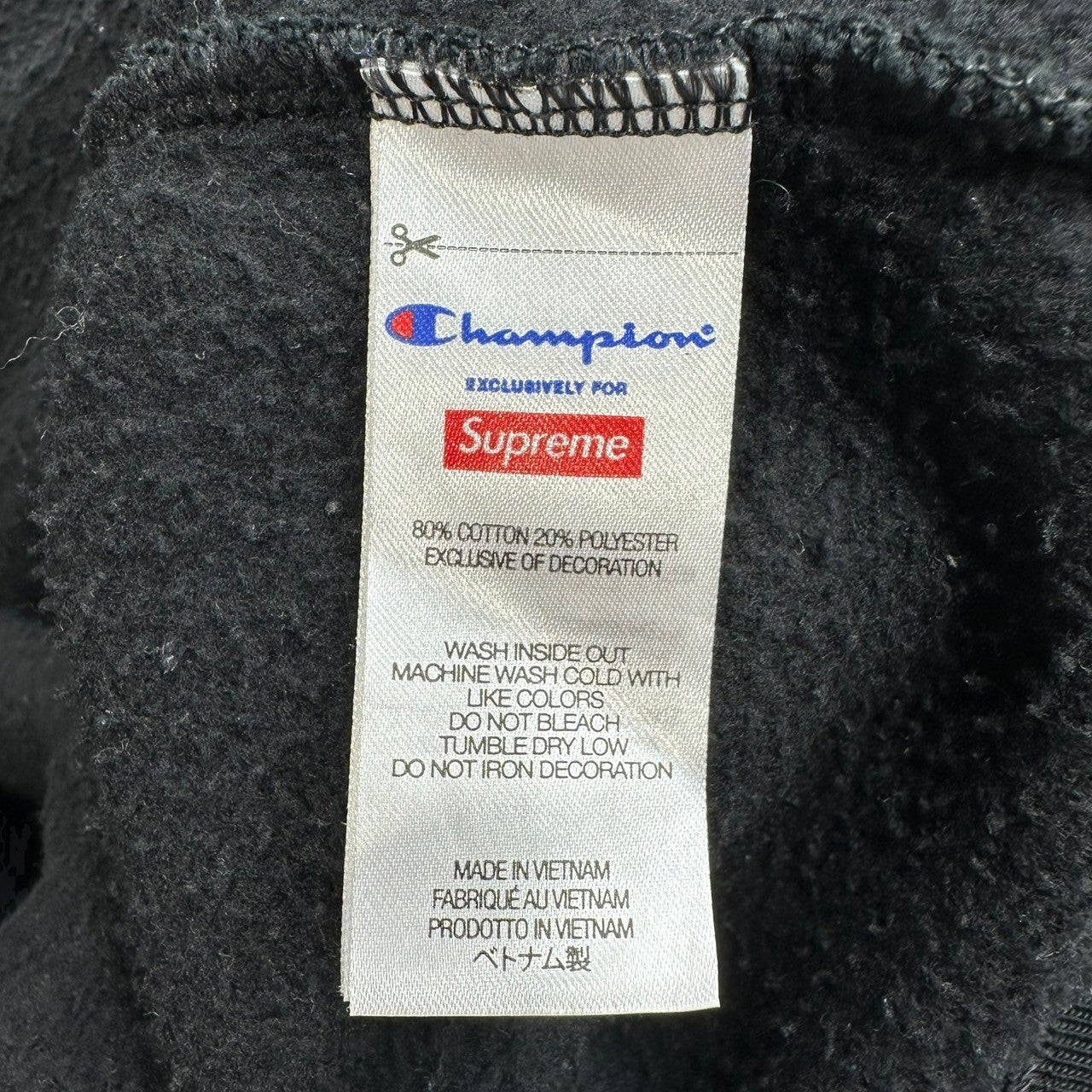 SUPREME×Champion(シュプリーム×チャンピオン) 24SS Zip Up Hooded Sweatshirt アーチロゴ ジップ アップ パーカー L ブラック
