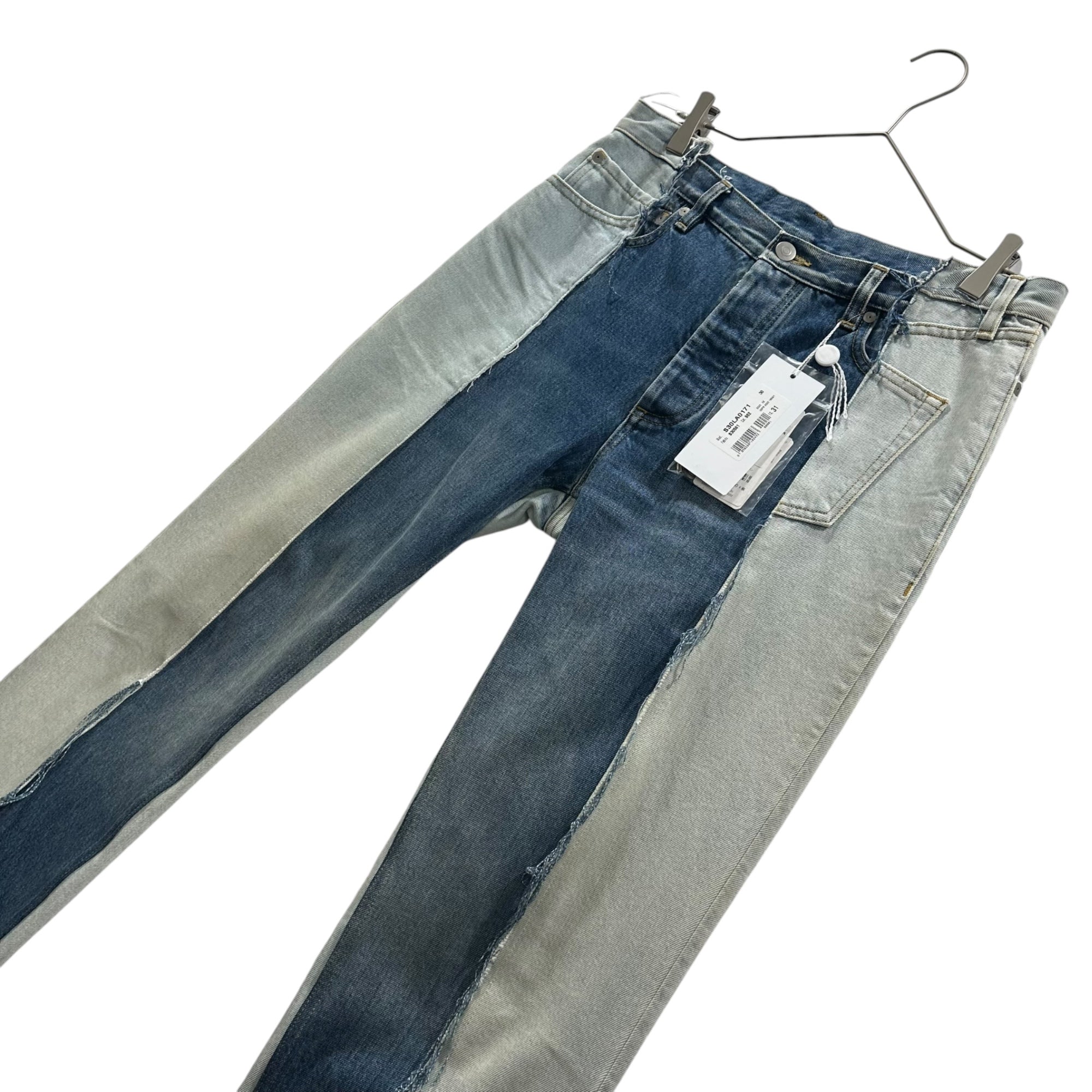 MAISON MARGIELA(メゾンマルジェラ) 2020AW Reconstructed Denim 再構築 デニム パンツ S30LA0171 31 ライトインディゴ×インディゴ
