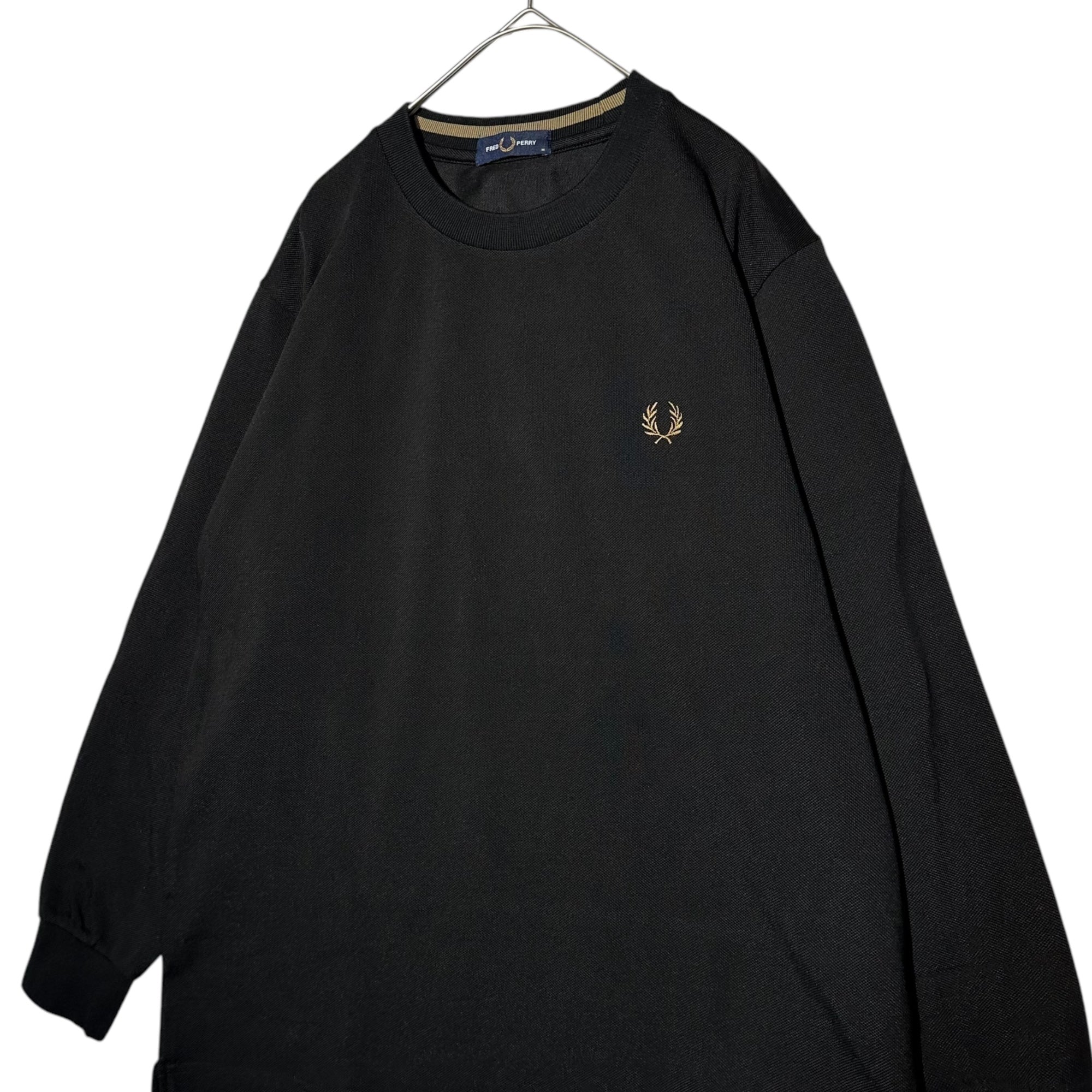 FRED PERRY(フレッドペリー) 24AW SHIPS別注 SEED STITCH L/S LOGO TEE 鹿の子 長袖 ロゴ Tシャツ FZ1958 M ブラック カットソー