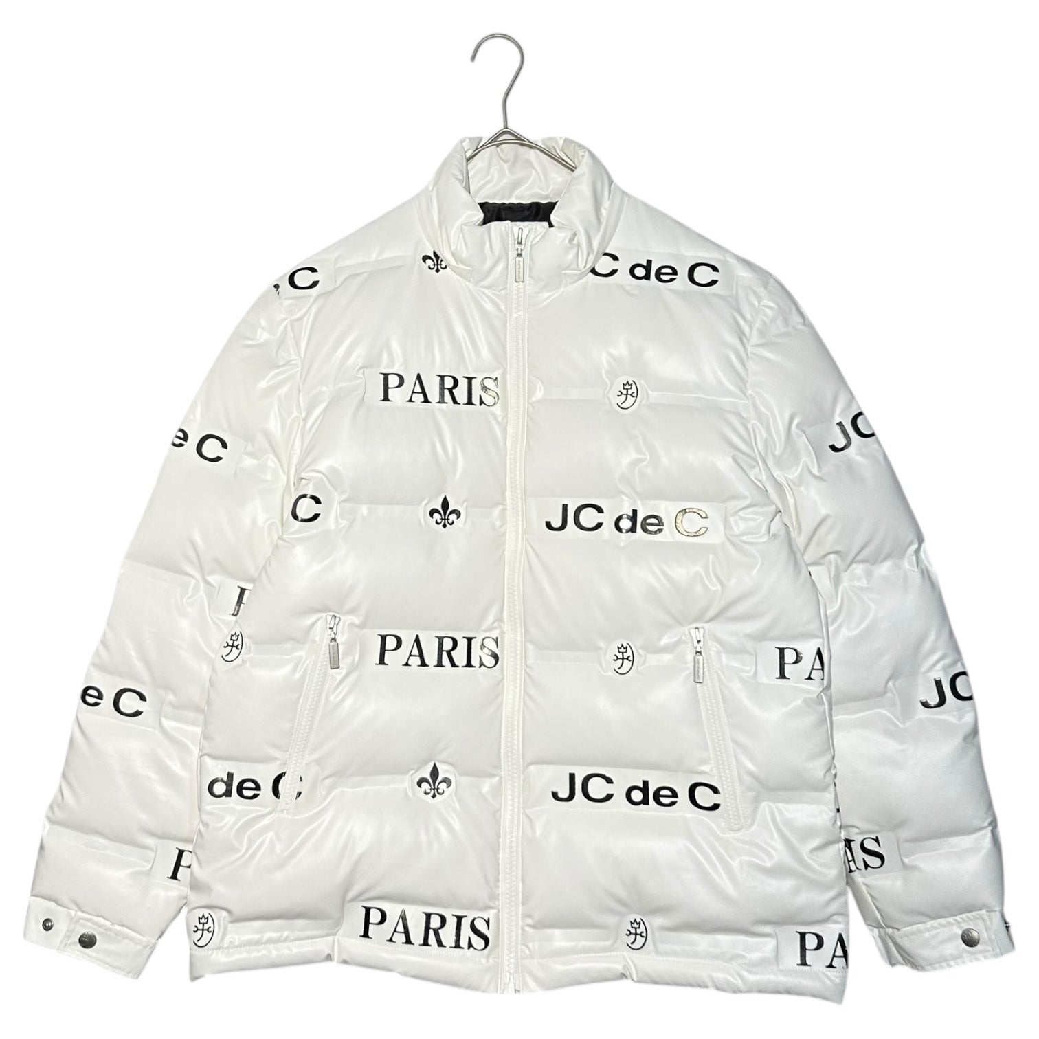 CASTELBAJAC(カステルバジャック) Printed Down Jacket プリント ダウン ブルゾン ジャケット 21110-103 48(M) ホワイト×ブラック