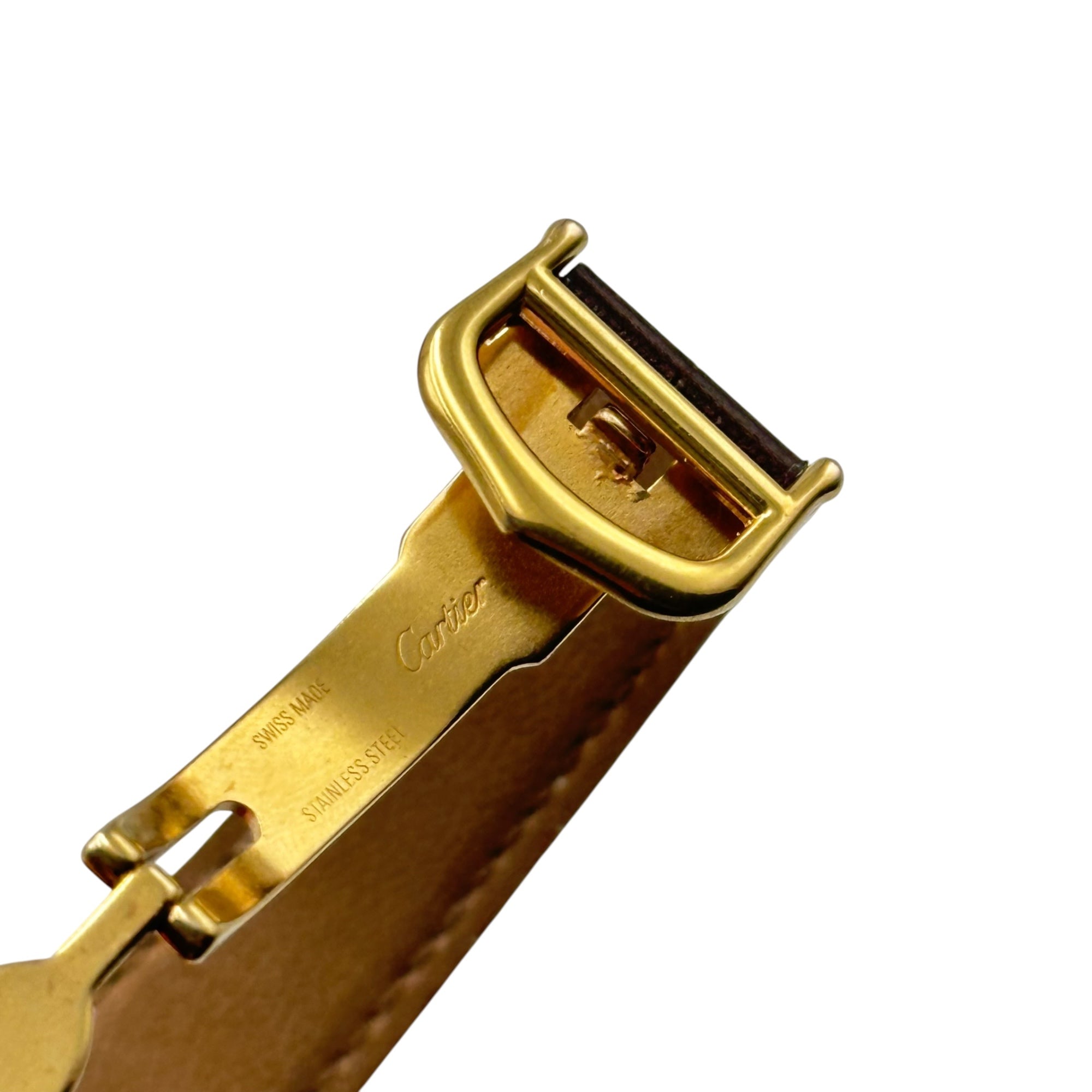Cartier(カルティエ) 2001's~2002's Must Tank GM Ivory Roman Dial マストタンク クオーツ 腕時計 Ref. 2413 GM(XL) ゴールド 稀少サイズ メンズ着用可 クオーツ