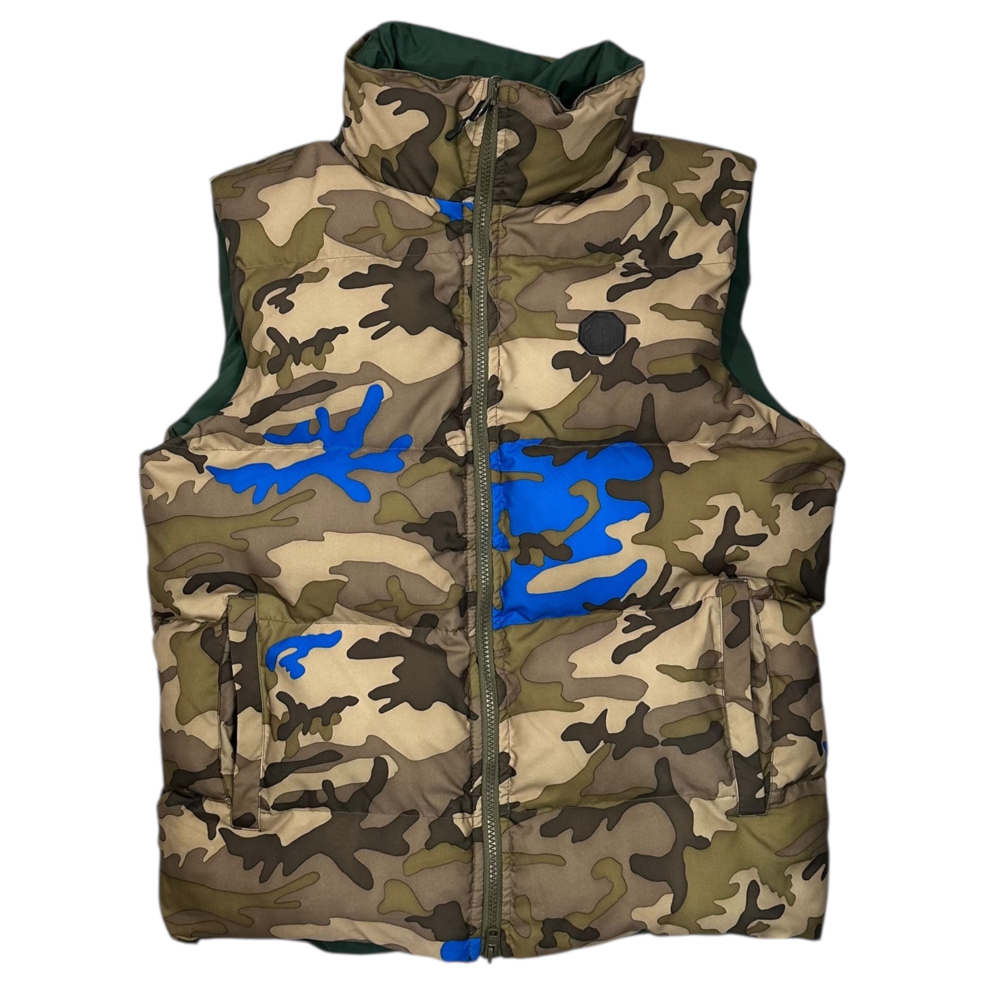 F.C.Real Bristol FCRB(エフシーレアルブリストル) Camouflage Pattern カモフラ柄 リバーシブル ダウン ベスト  465447-341 M アイボリー×グリーン