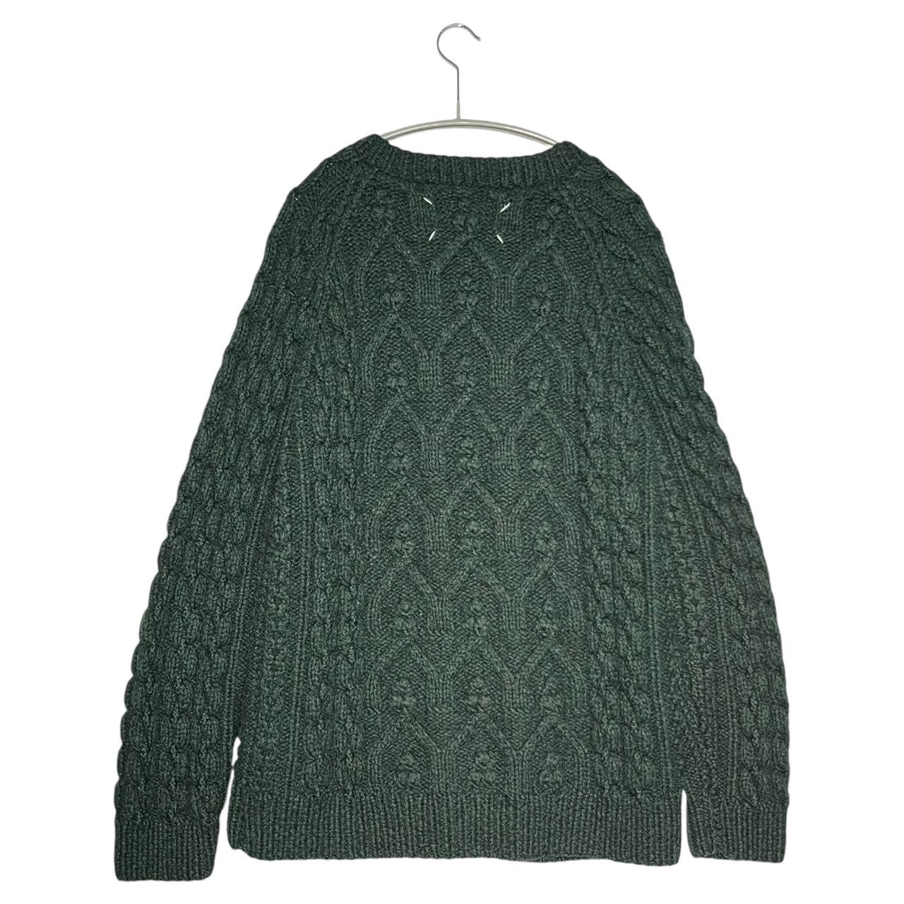 Maison Martin Margiela(メゾン マルタンマルジェラ) 13AW REPLICA ARAN SWEATER レプリカ アラン セーター S30GP0121 S ダークグリーン ローゲージ ケーブル ニット 名作