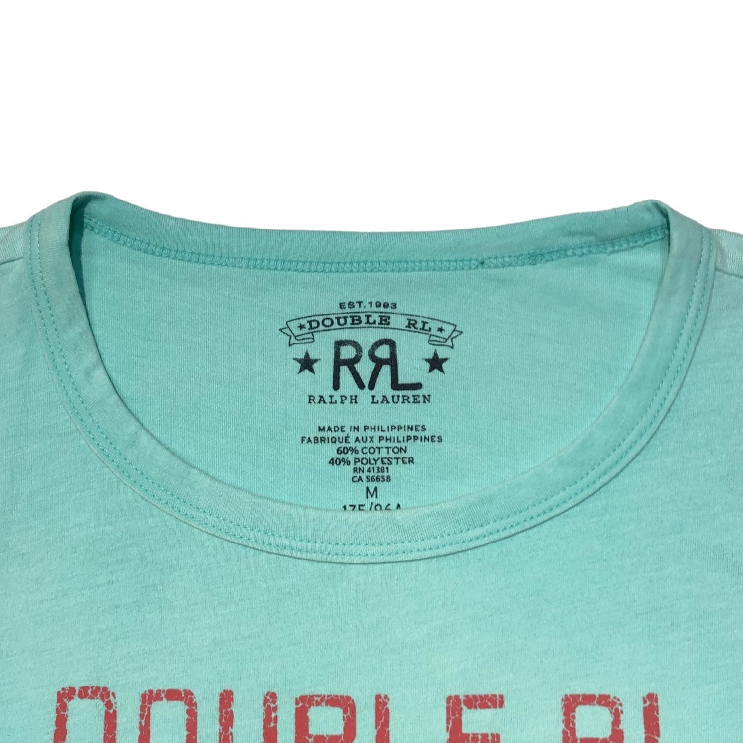 RRL(ダブルアールエル) Graphic T-shirt Turquoise In Green/エンディアンプリントTシャツ 782840955001 M スカイブルー DOUBLE RL TRADING CO.