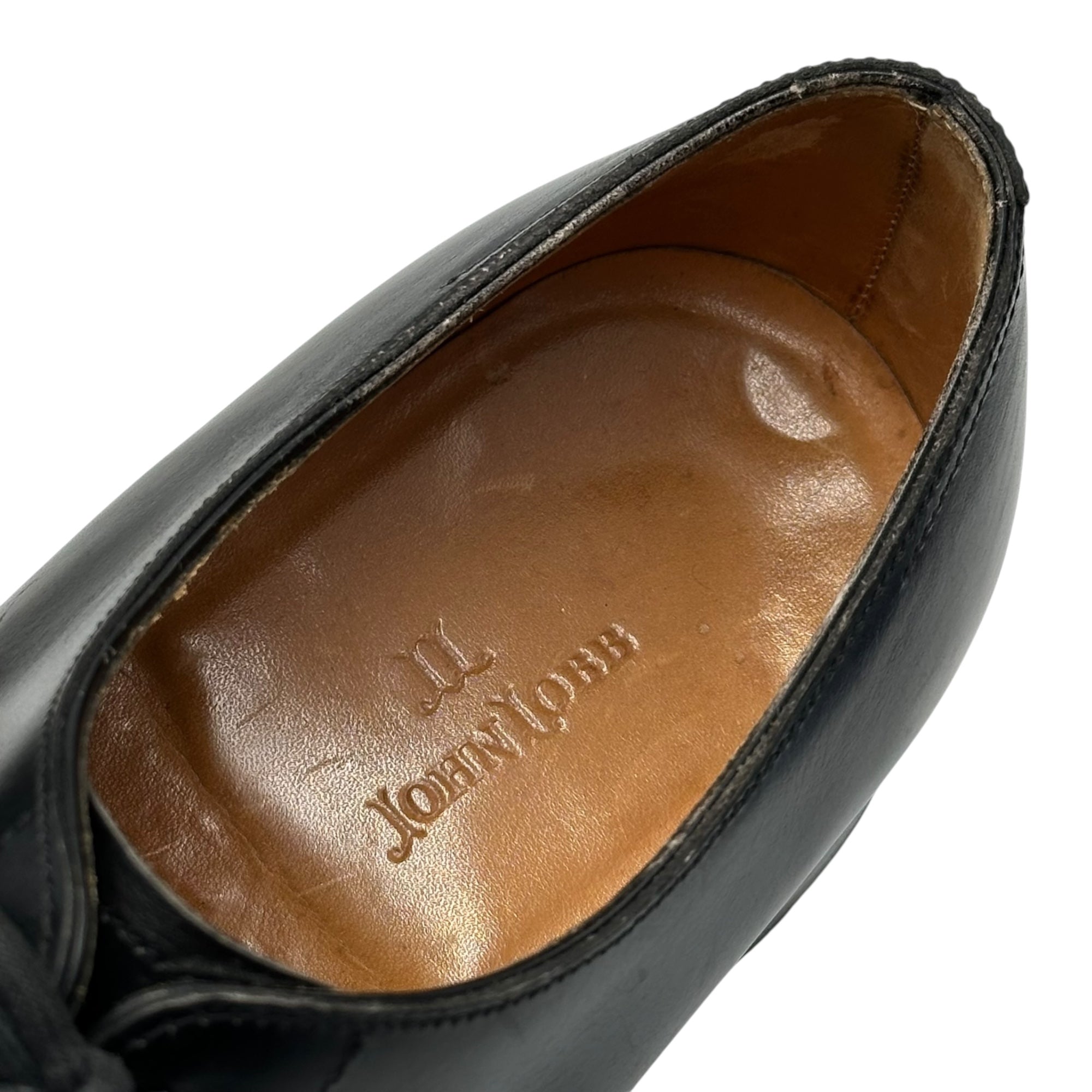 JOHN LOBB(ジョンロブ) CITY II シティ2 ストレート チップ レザー シューズ Last 8695 UK 6EE(24.5~25.0cm程度) ブラック 革靴 内羽