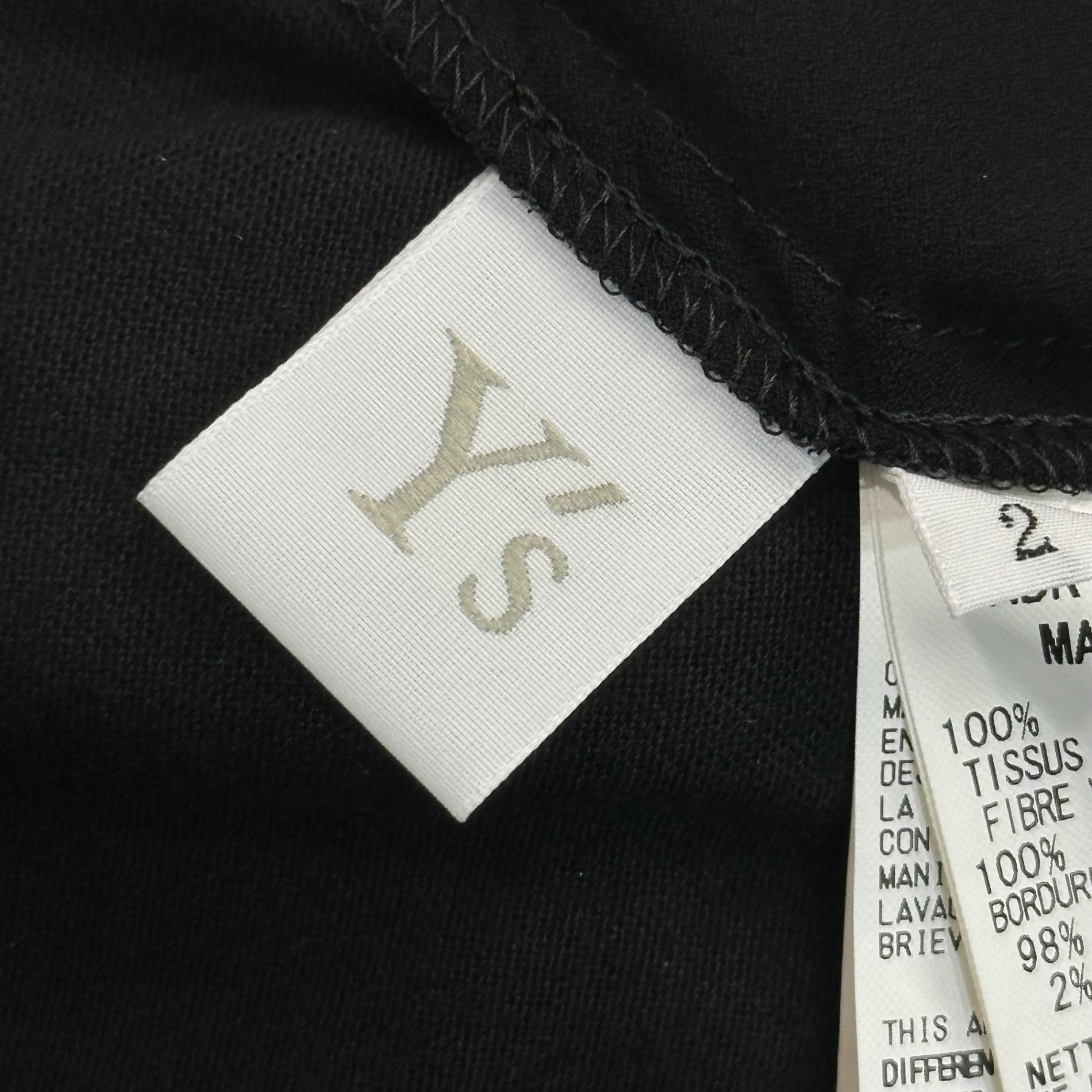 Y's(ワイズ) 2022SS Sleeveless Mini Dress Tunic ノースリーブ ミニ ワンピース チュニック YG-B06-805 2 ブラック