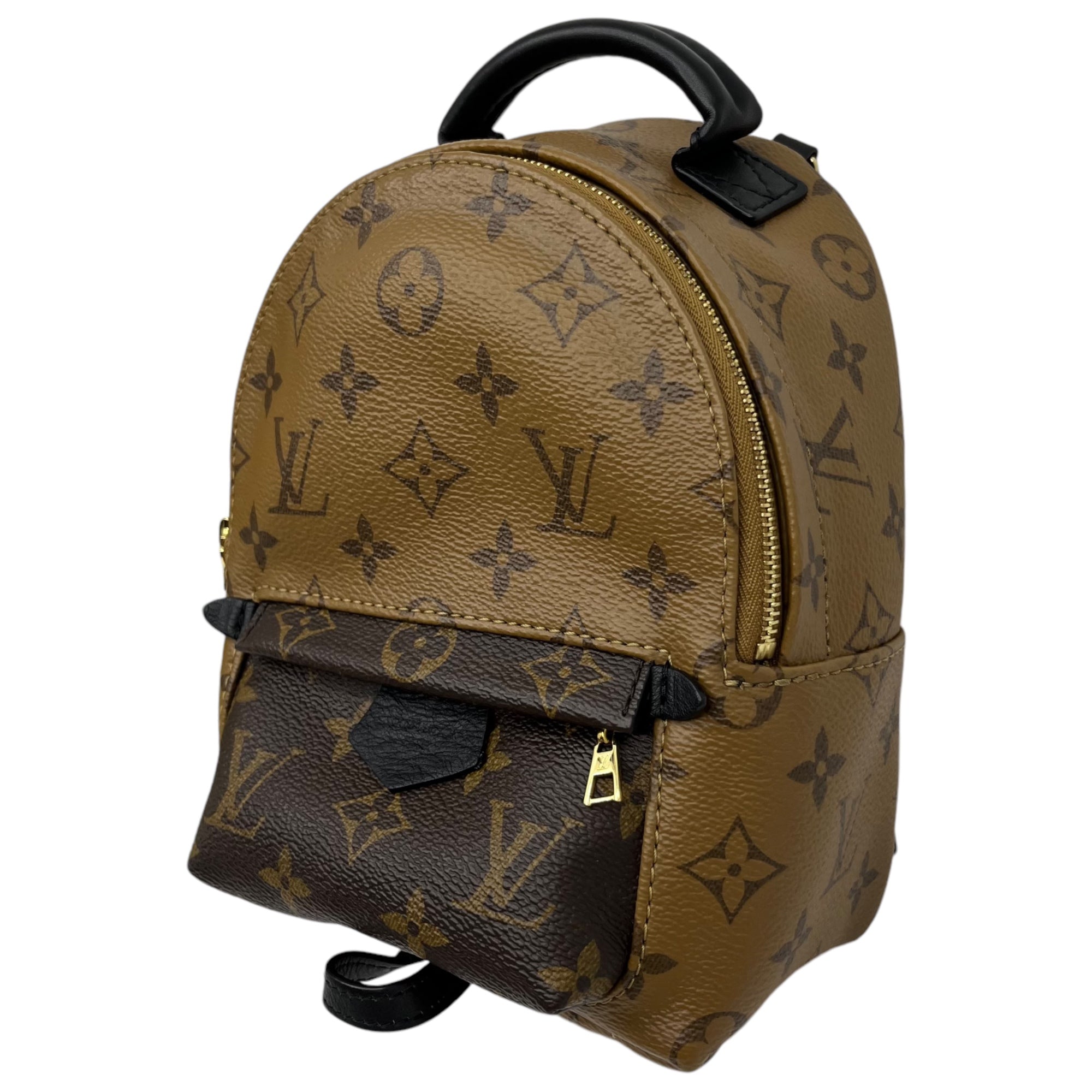 LOUIS VUITTON(ルイヴィトン) Mini palm springs ミニパームスプリングス バックパック  モノグラムリバース M44872 ブラウン SD4189 リュックサック リュック バッグ