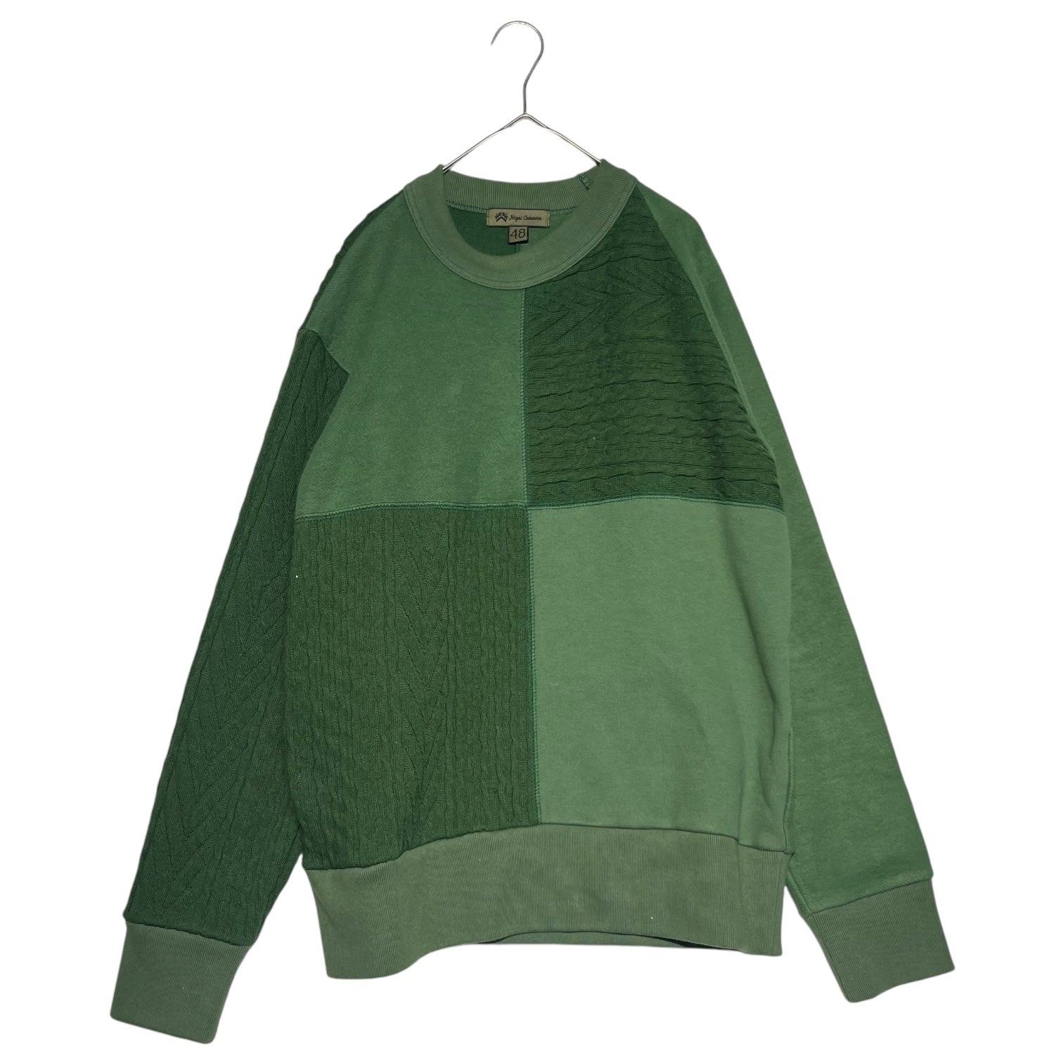 NIGEL CABOURN(ナイジェルケーボン) FISHERMAN CREW NECK フィッシャーマン クルーネック スウェット 8037-00-20003 48(M) グリーン