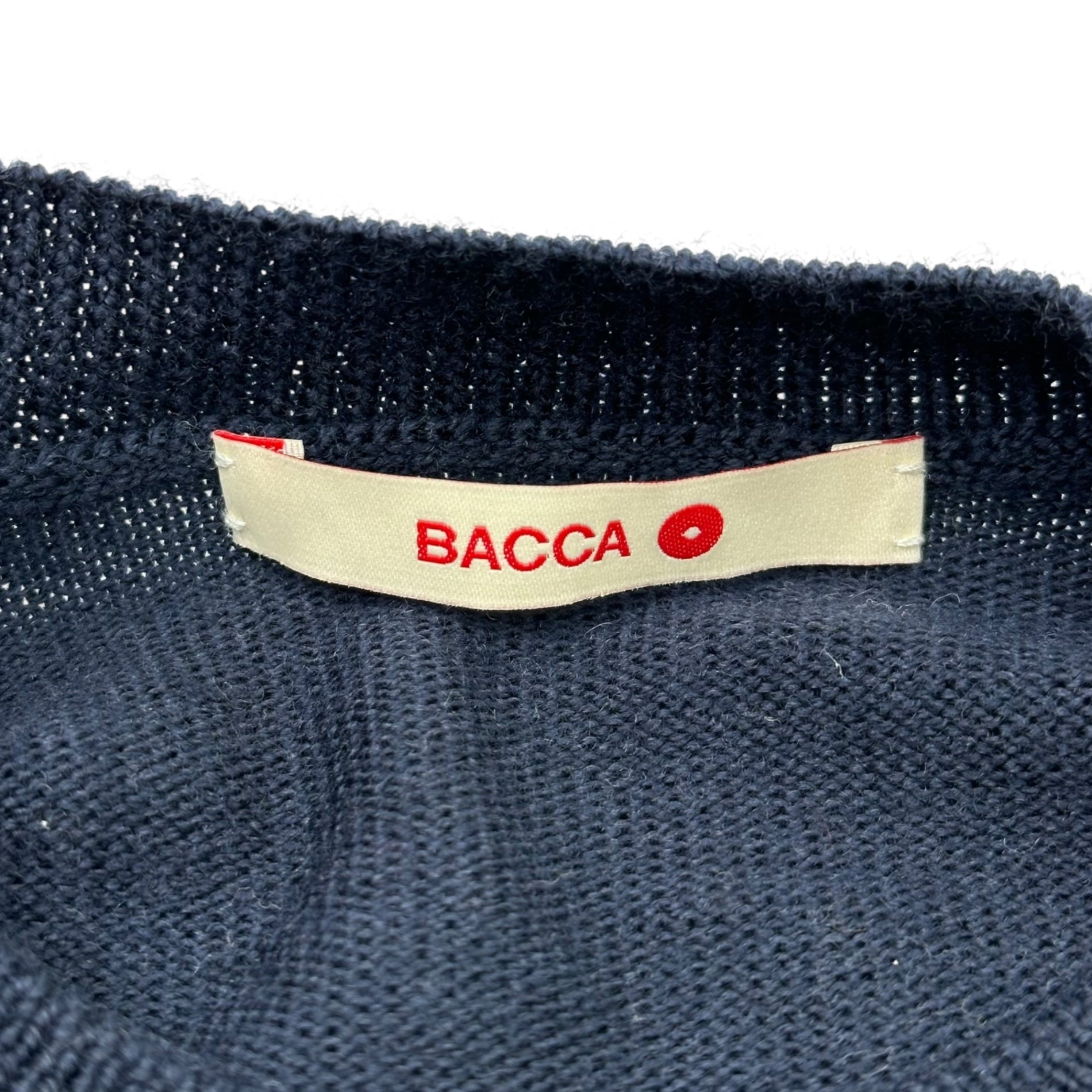 BACCA(バッカ) Woolmulline Crew Neck Vest ウールムリネ クルーネック ベスト 35-02-14-02103 S ネイビー