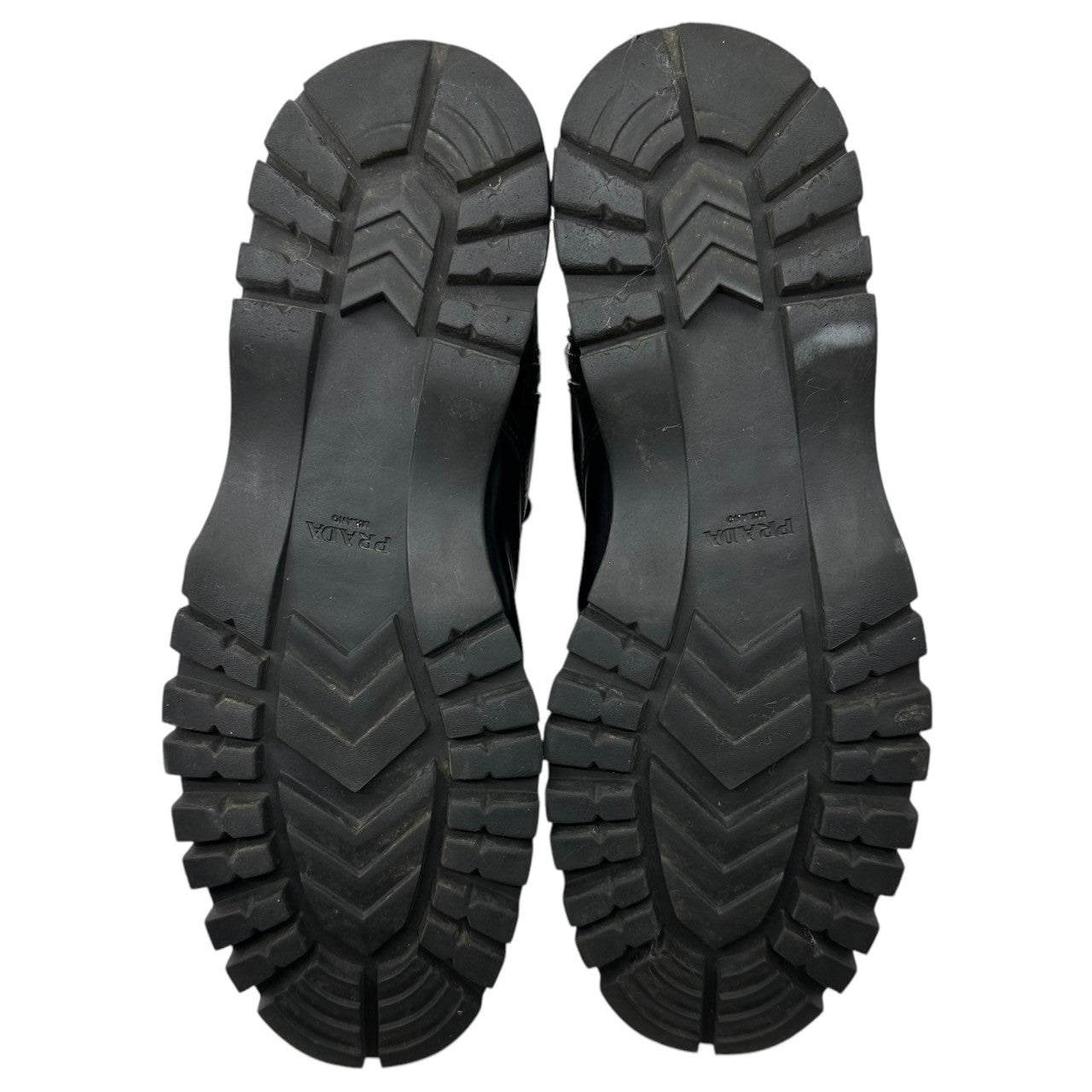 PRADA(プラダ) side-zip cap-toe combat boots サイドジップ キャップトゥ コンバット ブーツ 40 1/2(25.5~26.0cm程度) ブラック