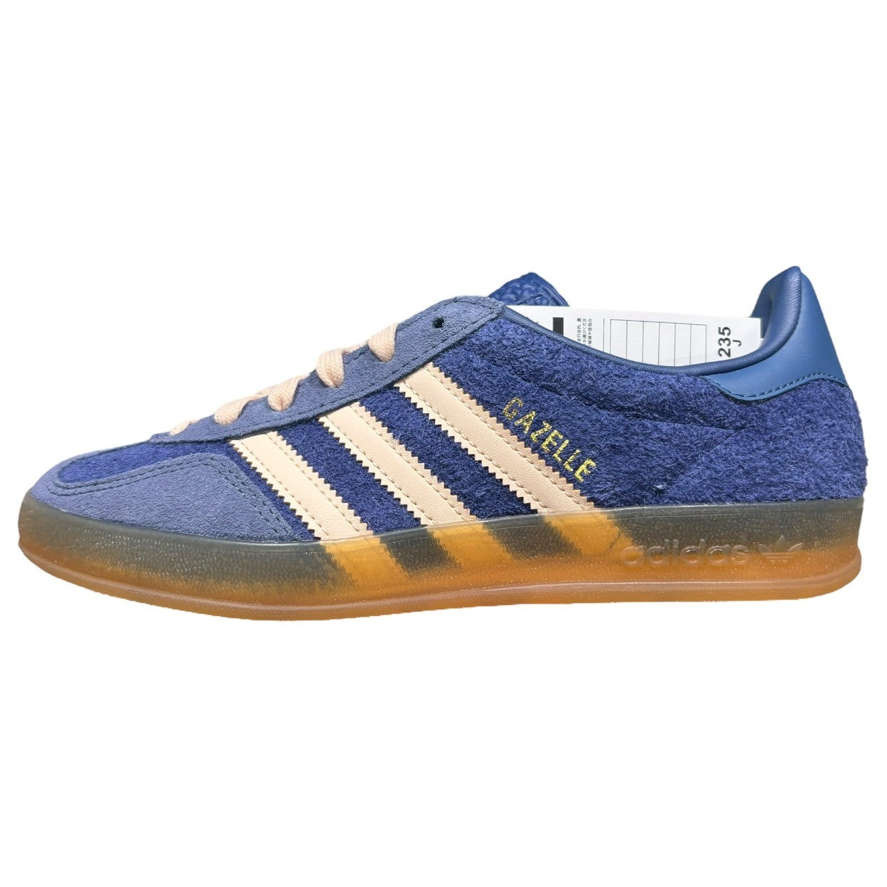adidas(アディダス) GAZELLE INDOOR ガゼル インドア 23 JI0322 23.5cm ブルー×ピンク ローカット スニーカー