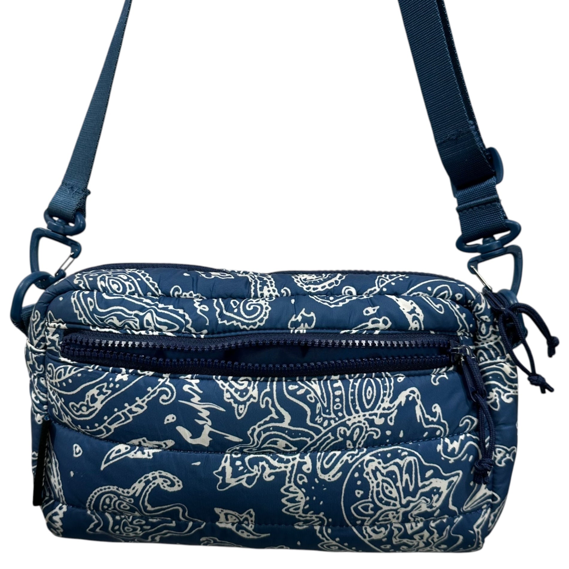 SUPREME(シュプリーム) 2022AW Puffer Side Bag バンダナ 中綿 ショルダー バッグ ネイビー