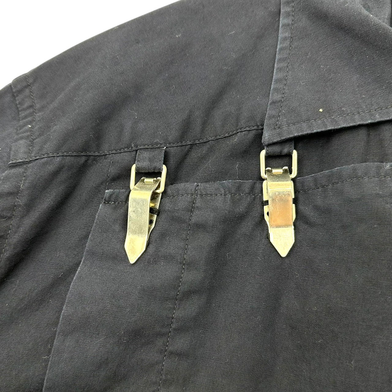 yuji yamada(ユージヤマダ) 90's Front hook design long sleeve shirt 90年代 フロント フック デザイン 長袖 シャツ ブラック
