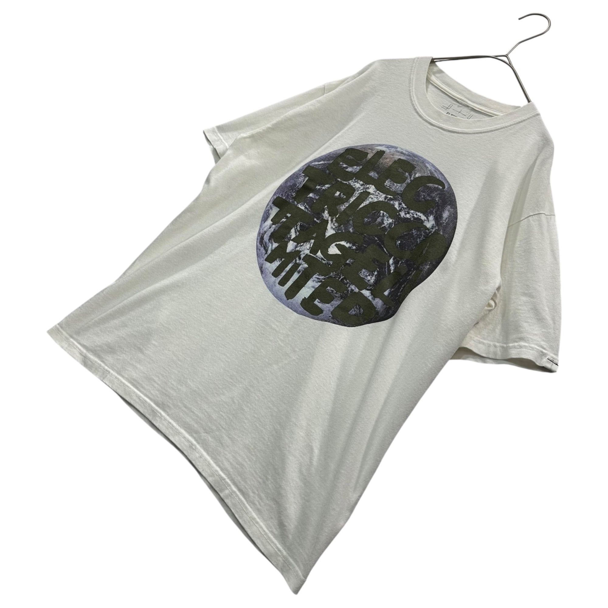 ELECTRIC COTTAGE(エレクトリックコテージ) Earth Graphic S/S T-Shirt アース グラフィック 半袖 Tシャツ M ホワイト×カーキ×ネイビー