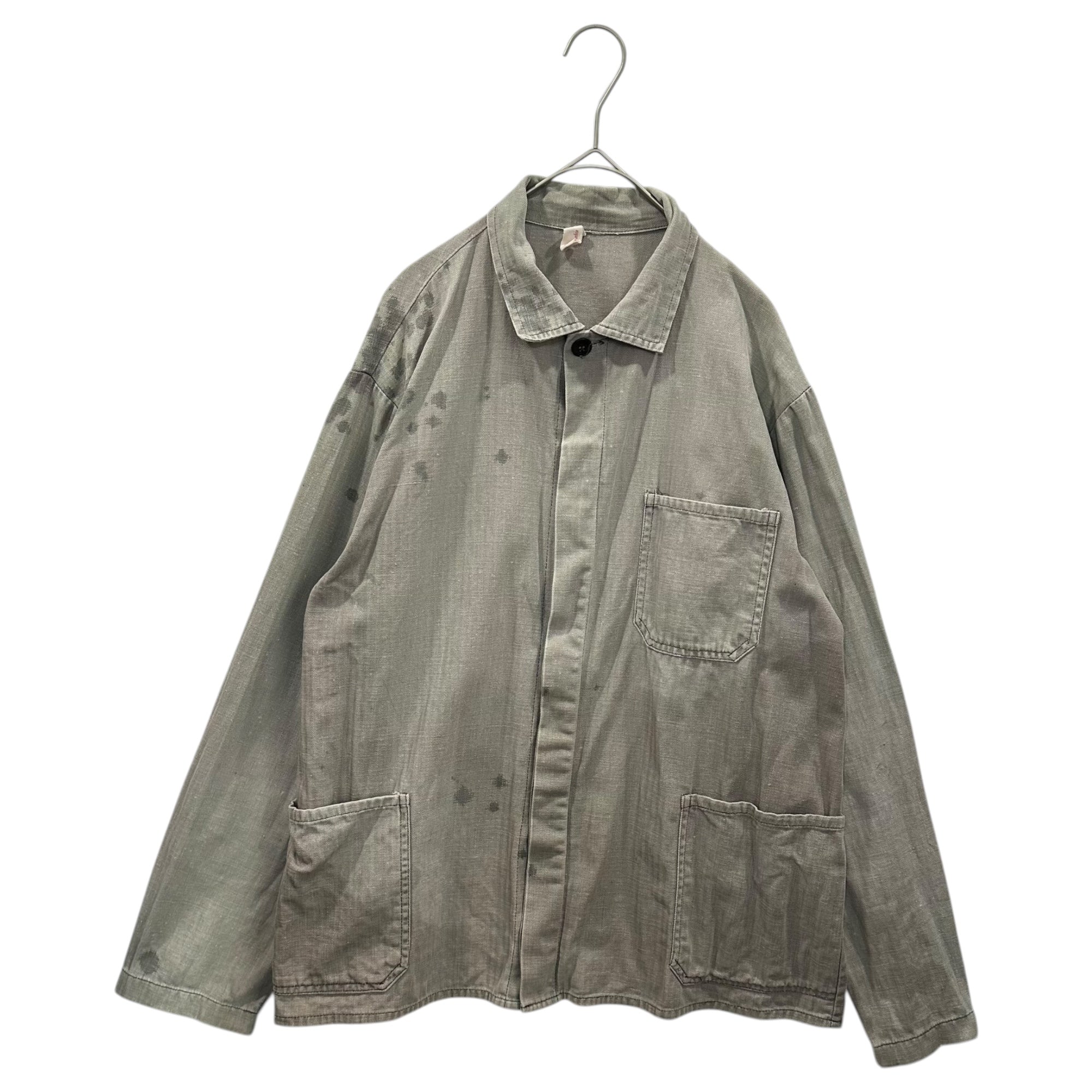 FRENCH WORK(フレンチワーク) 70's~80's sanfor HBT Work jacket ヘリンボーン ワーク ジャケット 50 カーキ 70年代～80年代