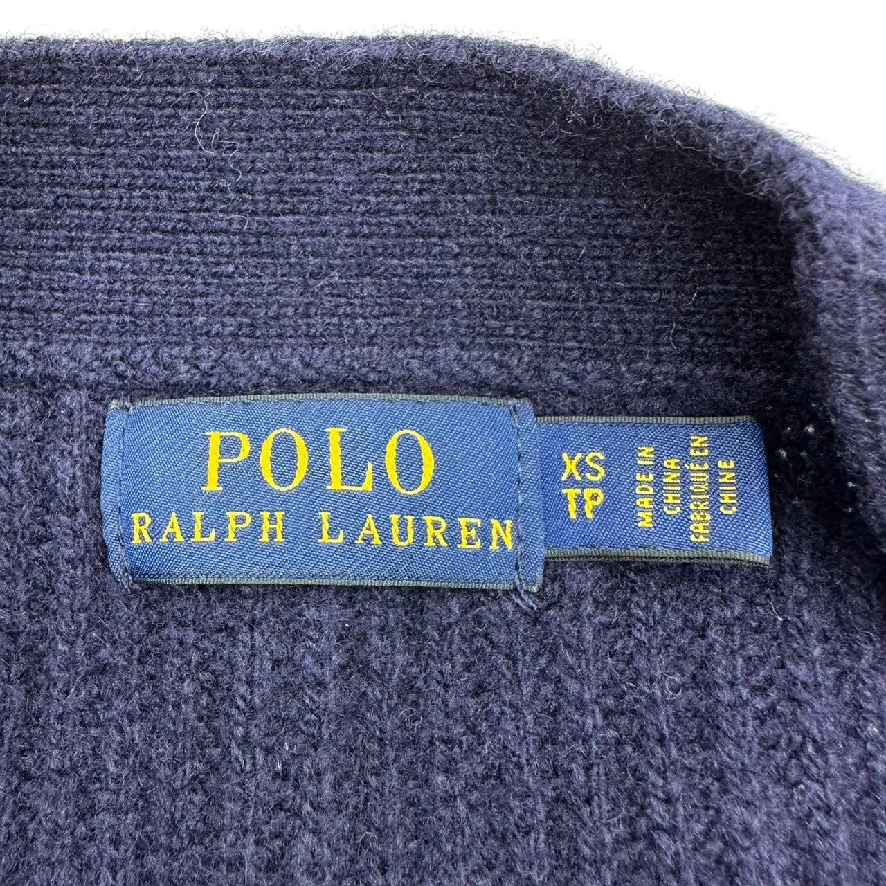POLO RALPH LAUREN(ポロラルフローレン) Cashmere wool rib-knit long cardigan カシミア ウール リブ ニット ロング カーディガン  XS ネイビー