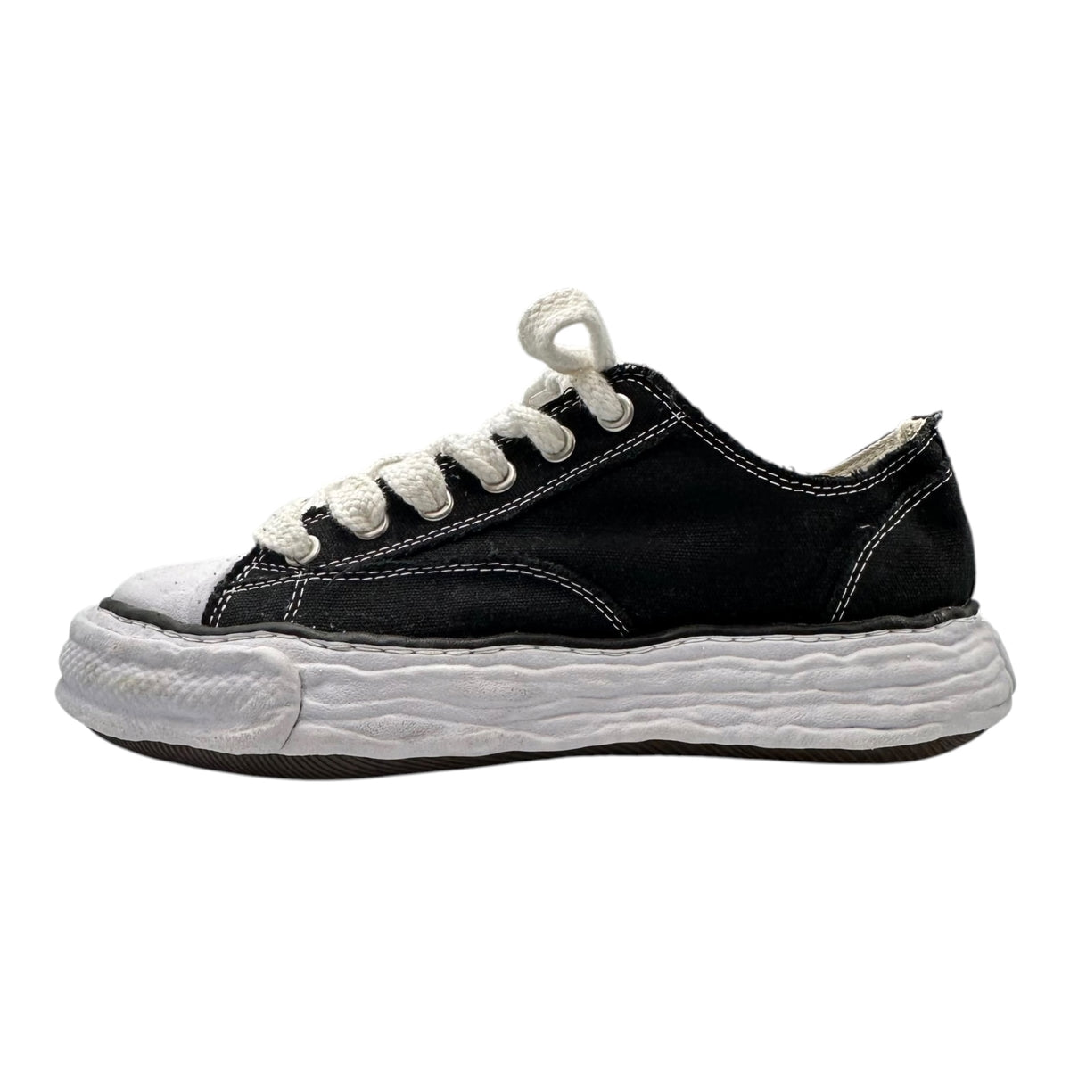 Maison MIHARA YASUHIRO(メゾンミハラヤスヒロ) Peterson Low-Cut Canvas Sneakers ピーターソン ローカット キャンバス スニーカー A11FW702 41 ブラック×ホワイト