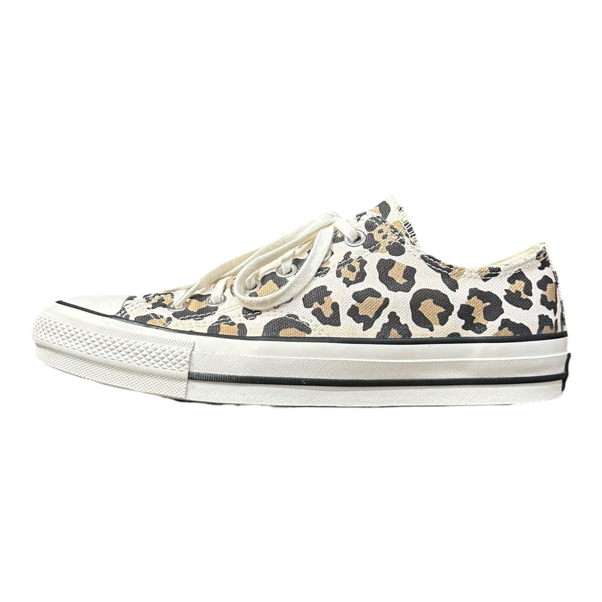 CONVERSE ADDICT(コンバースアディクト) CHUCK TAYLOR MATERIAL OX 1AD073 26cm アイボリー×ブラック×ブラウン スニーカー レオパード
