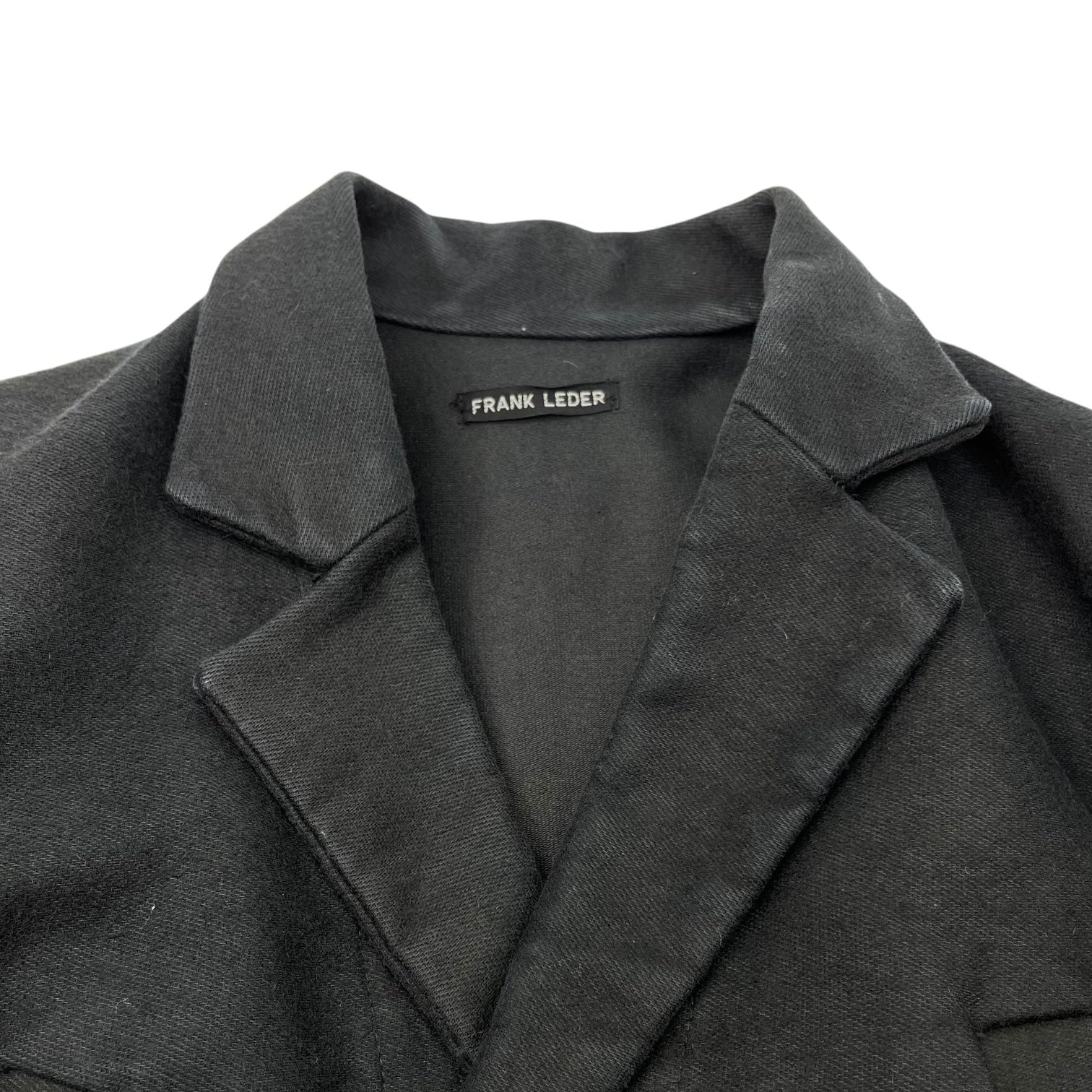 FRANK LEDER(フランクリーダー) 14AW DEUTSCHELEDER COAT ジャーマンレザー チェスター コート 0221116 XS  ブラック