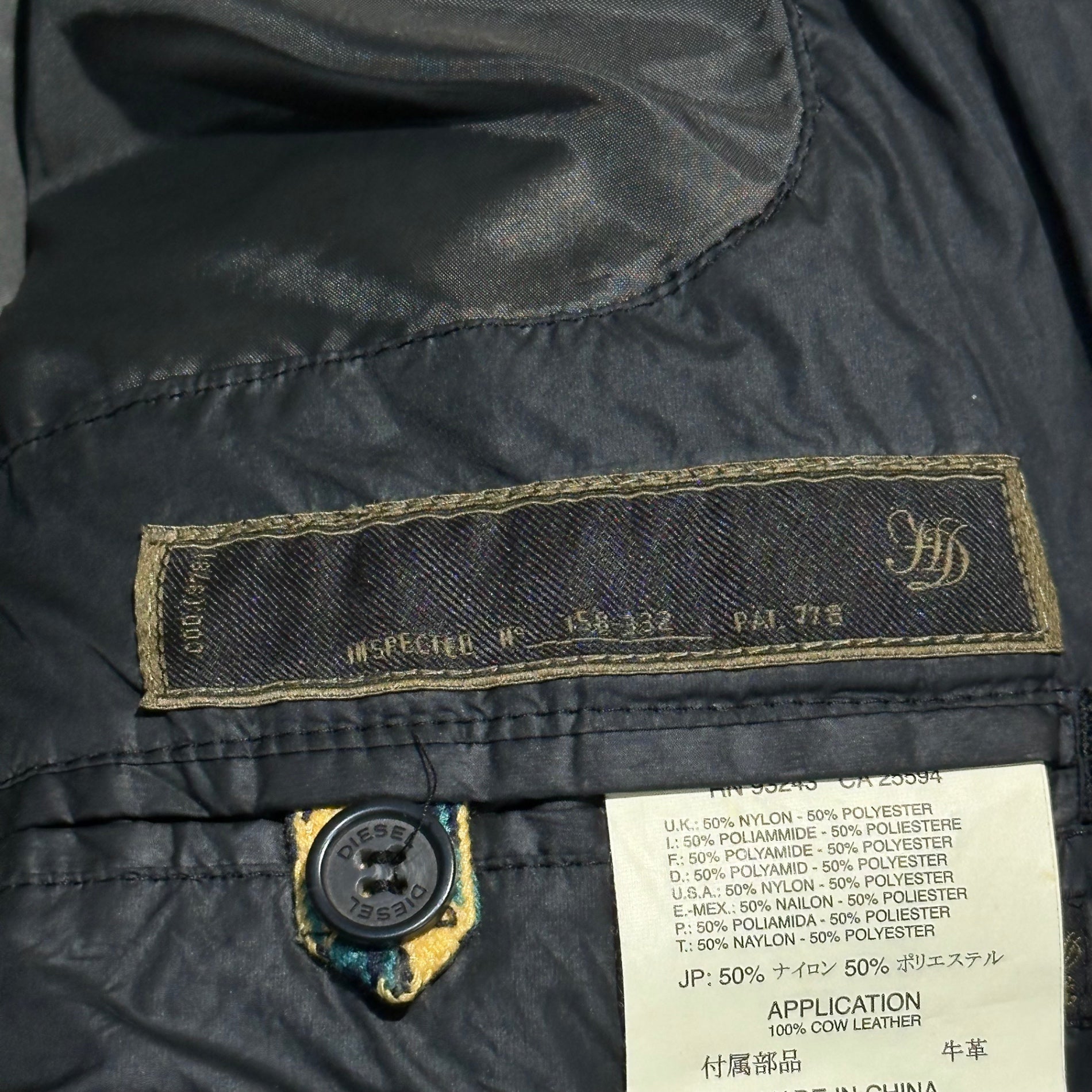 DIESEL(ディーゼル) 00's Quilted Jacket 00年代 中綿 ジャケット S モスグリーン