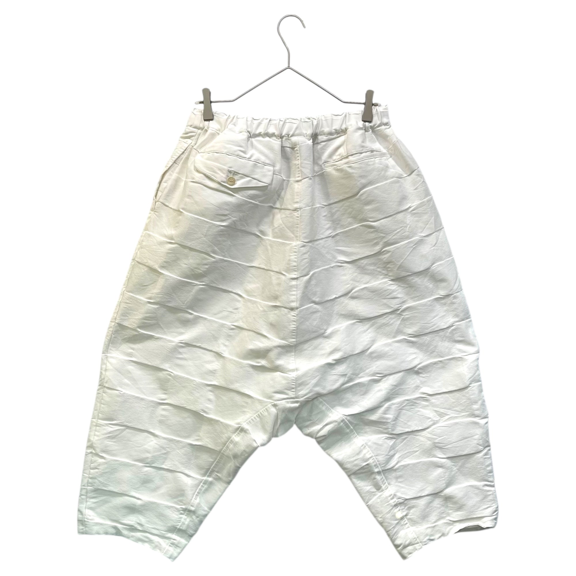BLACK COMME des GARCONS(ブラックコムデギャルソン) 23SS Estelle Check Woven Sarouel Wide Pants エステル チェック 織り サルエル ワイド パンツ  1K-P011 M ホワイト AD2022