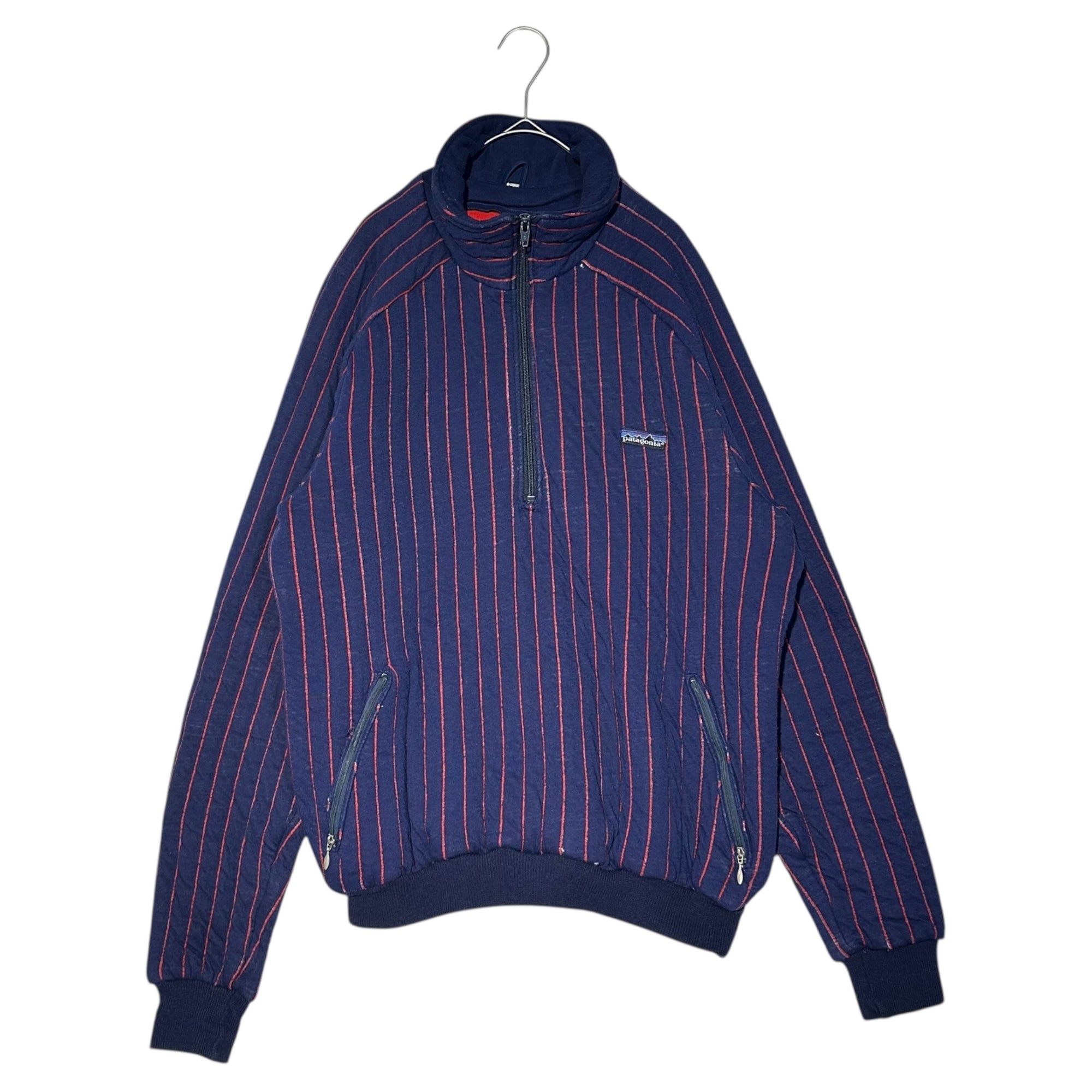 Patagonia(パタゴニア) 80's Quilt Again Half Zip Pullover キルト アゲイン ハーフジップ プルオーバー XL ネイビー×レッド 80年代 ヴィンテージ ジャケット