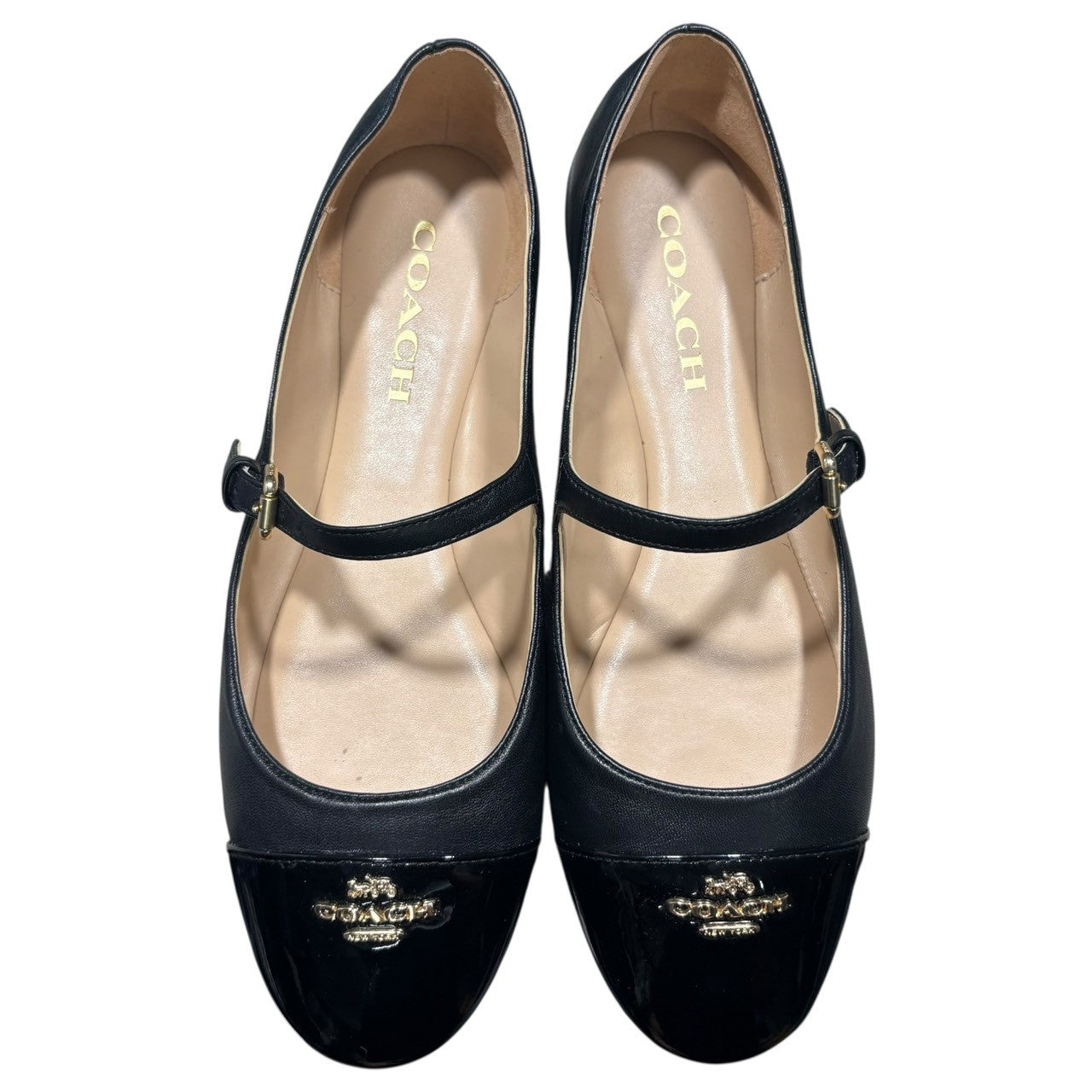 COACH(コーチ) Aubrey Mary Jane Flat Pumps オーブリー メリー ジェーン フラット パンプス CR847 7.5(24.5cm) ブラック
