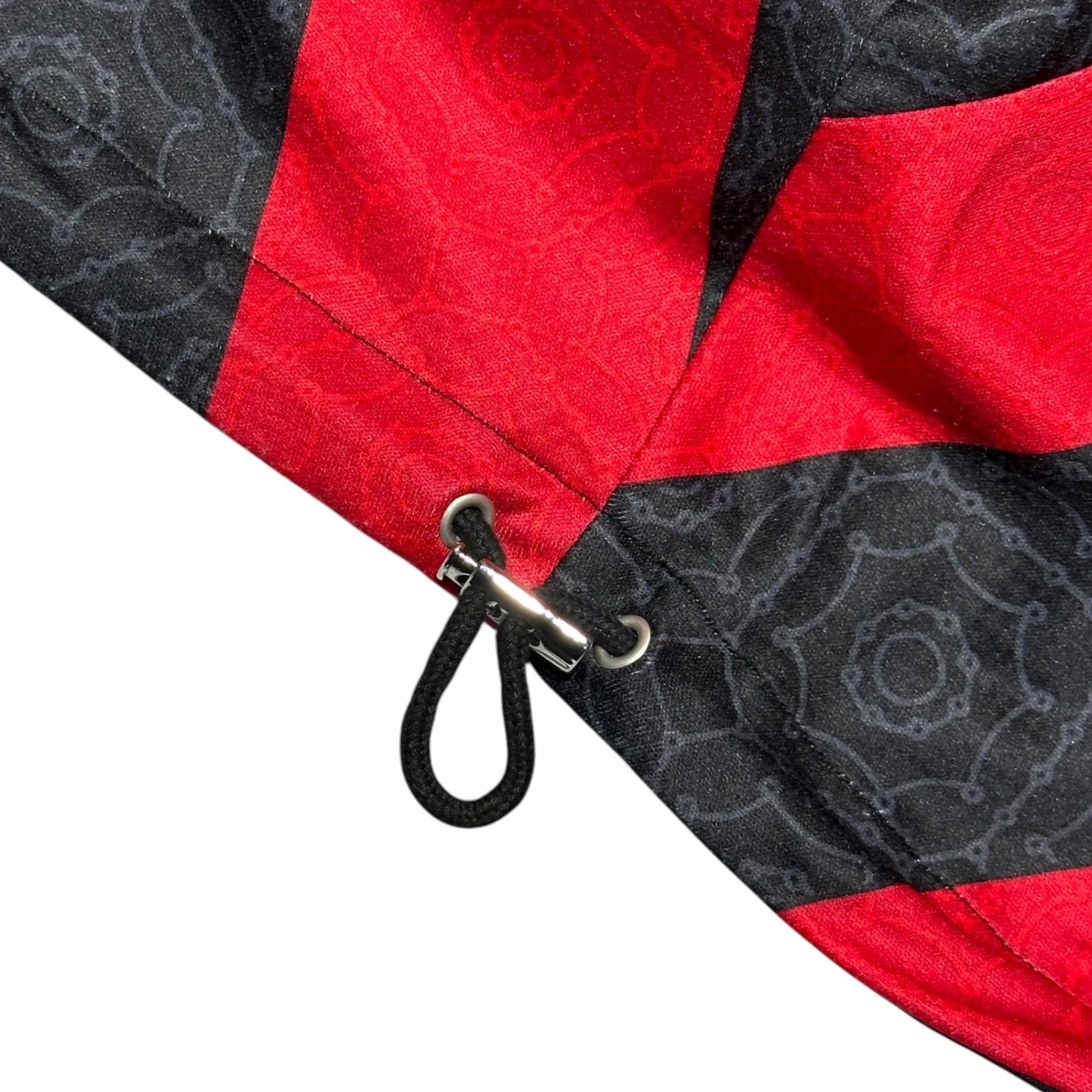 KOCHE × PUMA(コシェ × プーマ) Game Shirt-Style Half-Zip Hoodie with All-Over Print ゲームシャツ 切替 総柄 ハーフジップ パーカー SK3GU0008 S24395 M レッド×ブラック×イエロー