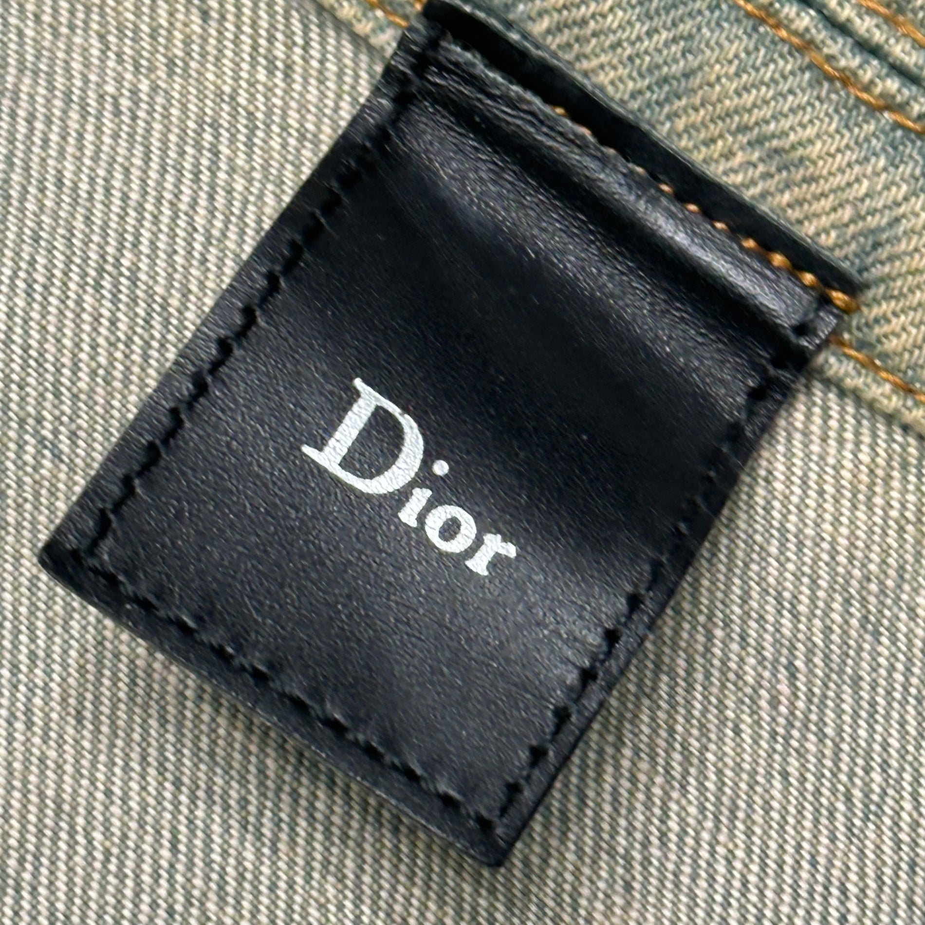 Dior HOMME(ディオールオム) 04SS by Hedi Slimane Clay Wax-Treated Denim Jacket 泥 ワックス 加工 デニム ジャケット 4EH1042688 46 スカイブルー アーカイブ エディ期