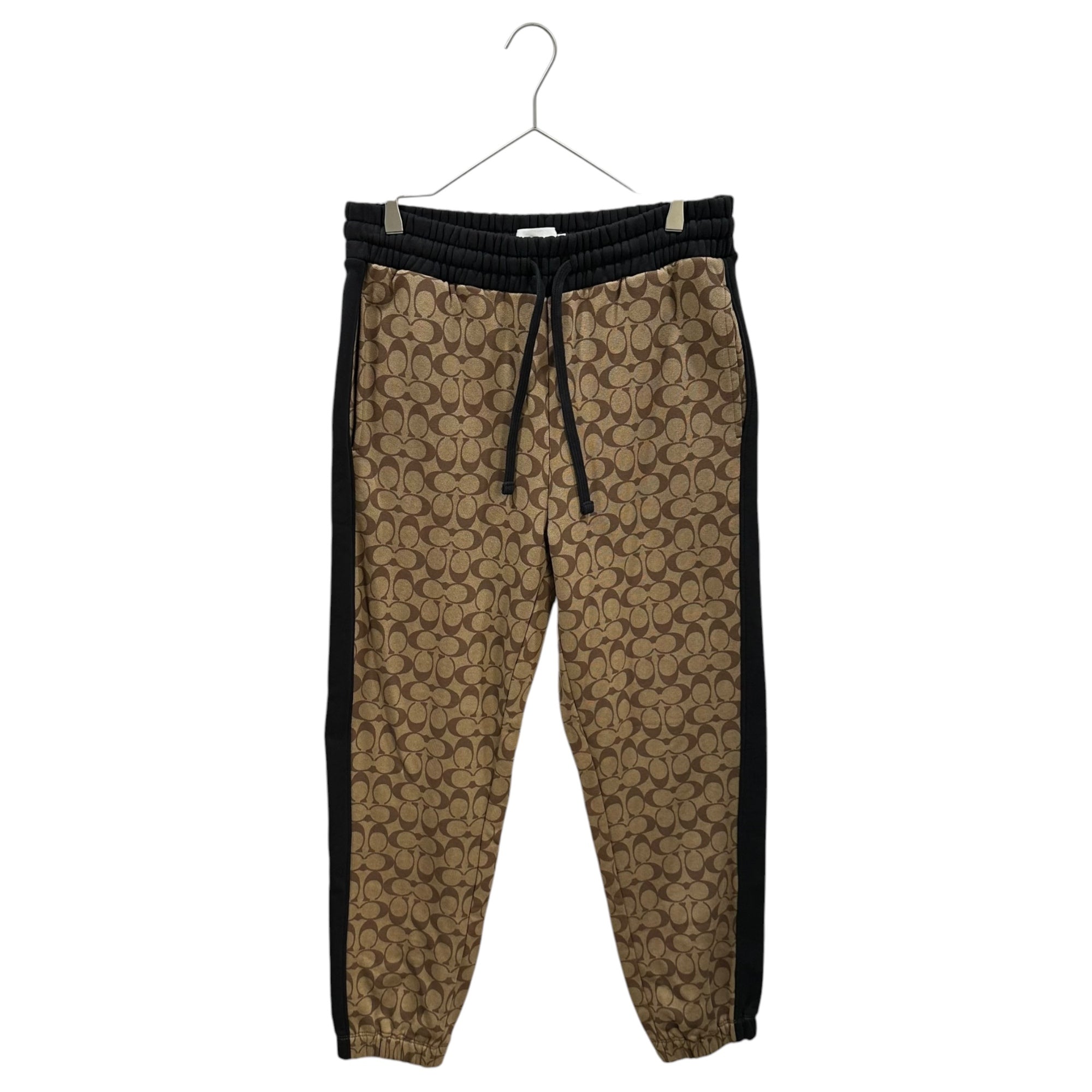 COACH(コーチ) Signature Sweatpants シグネチャー スウェット パンツ CY585 S ブラック×ブラウン
