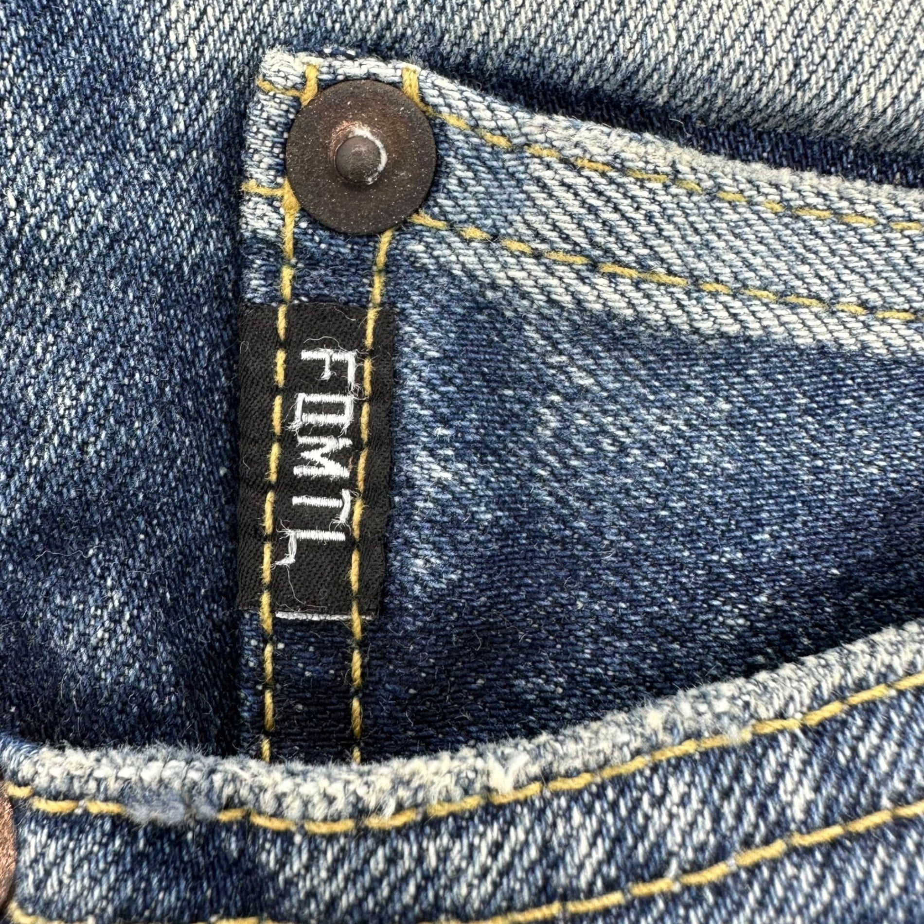 FDMTL(ファンダメンタル) Sashiko Patchwork Denim Skinny Pants 刺し子 パッチワーク デニム スキニー パンツ W28/L30 ライトインディゴ