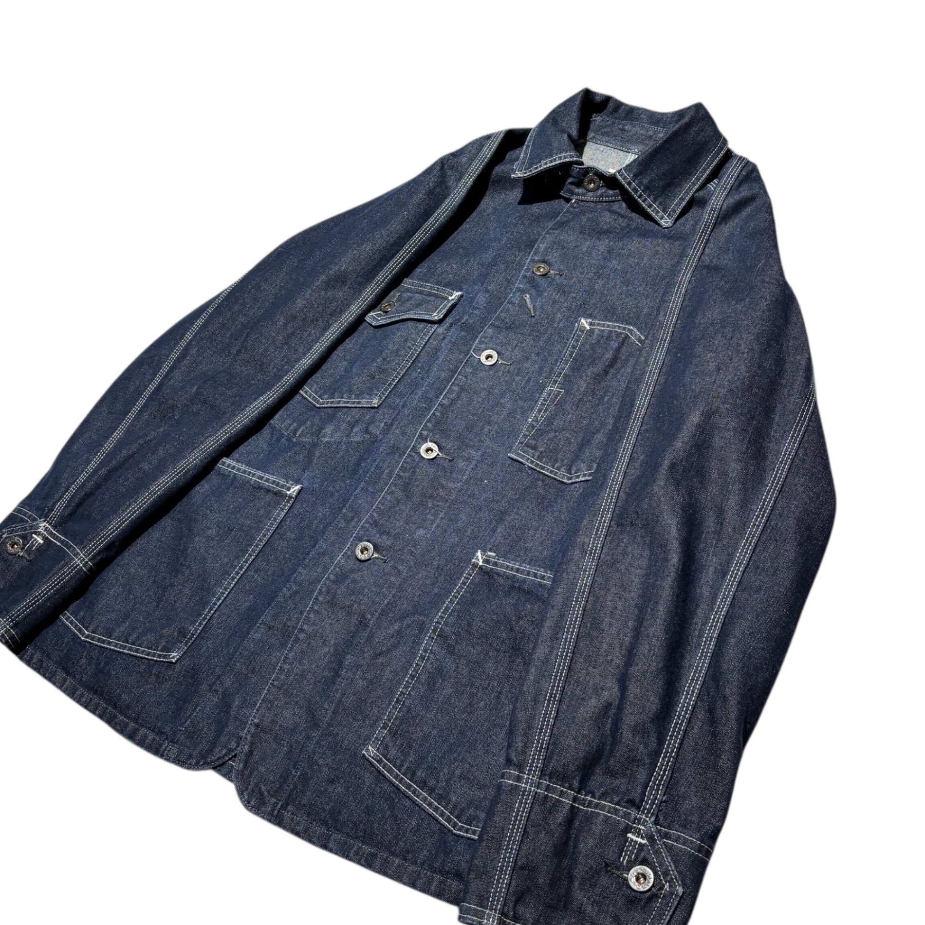 POST O'ALLS(ポストオーバーオールズ) USA made Denim Engineer Jacket デニム エンジニア ジャケット M インディゴ カバーオール