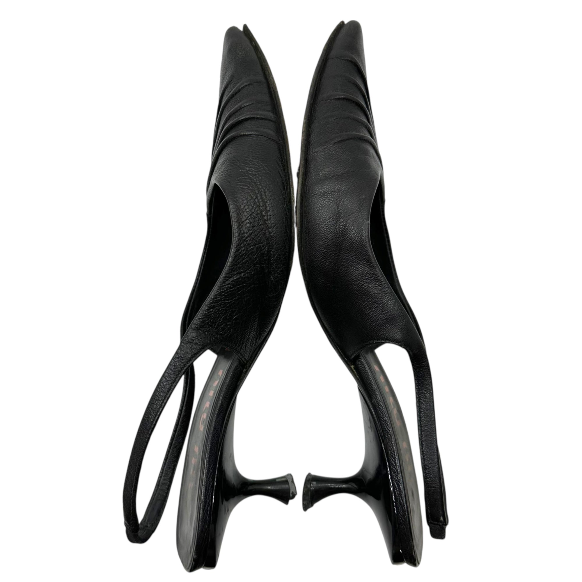 miu miu(ミュウミュウ) 90's~00’s Archive Pointed-toe stiletto pumps アーカイブ ポインテッドトゥ ピンヒール パンプス 35(22.5cm程度) ブラック
