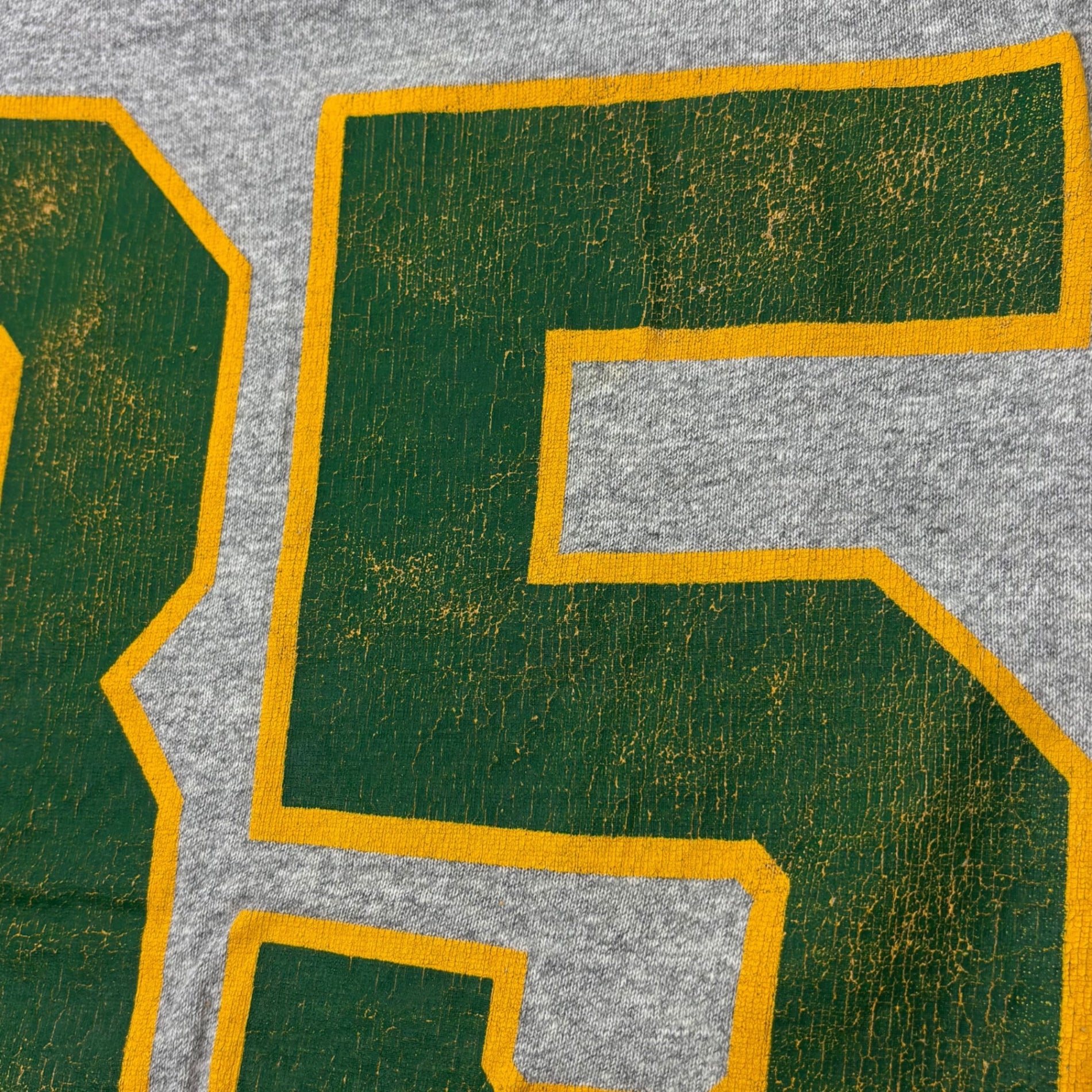 Champion(チャンピオン) 80's USA made ”ST. NORBERT 85 COLLEGE” Football Tee フットボール Tシャツ M グレー×グリーン トリコタグ 80年代 ヴィンテージ