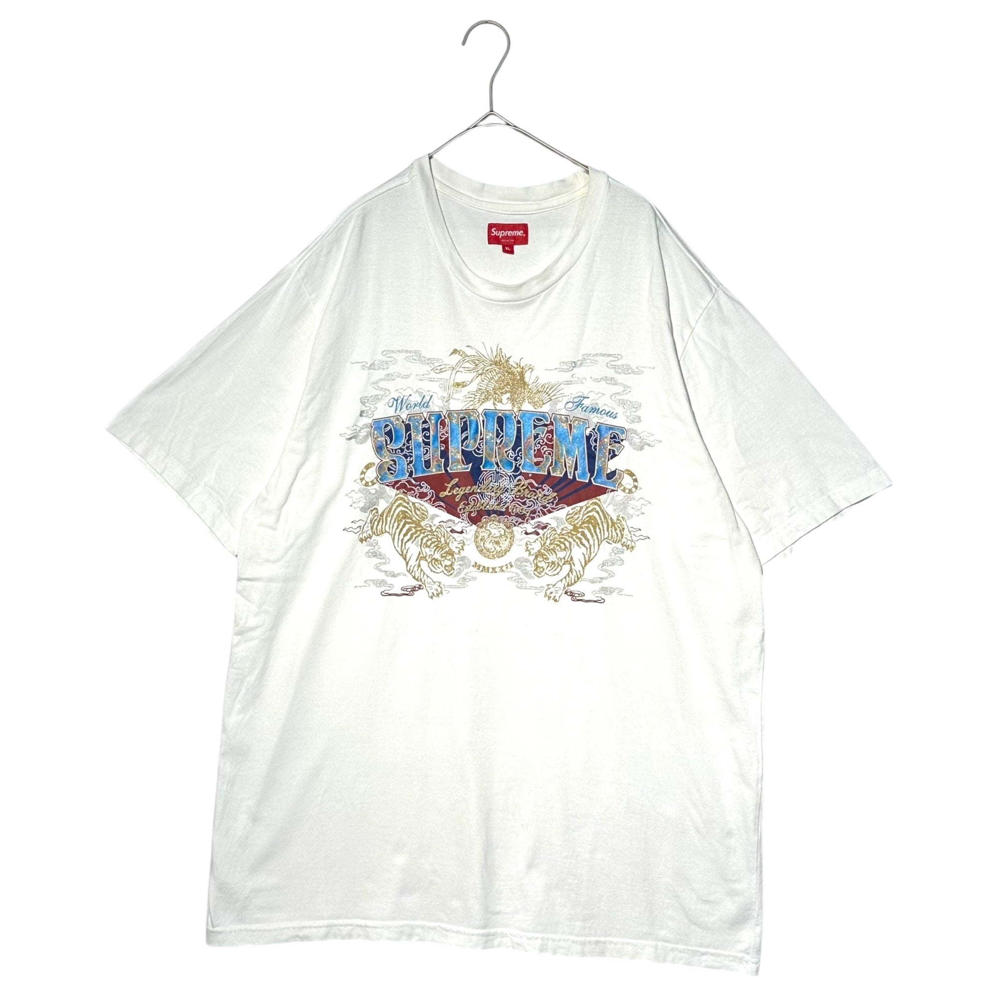 SUPREME(シュプリーム) 22SS Legendary S/S Top ラメ ロゴ プリント Tシャツ XL ホワイト