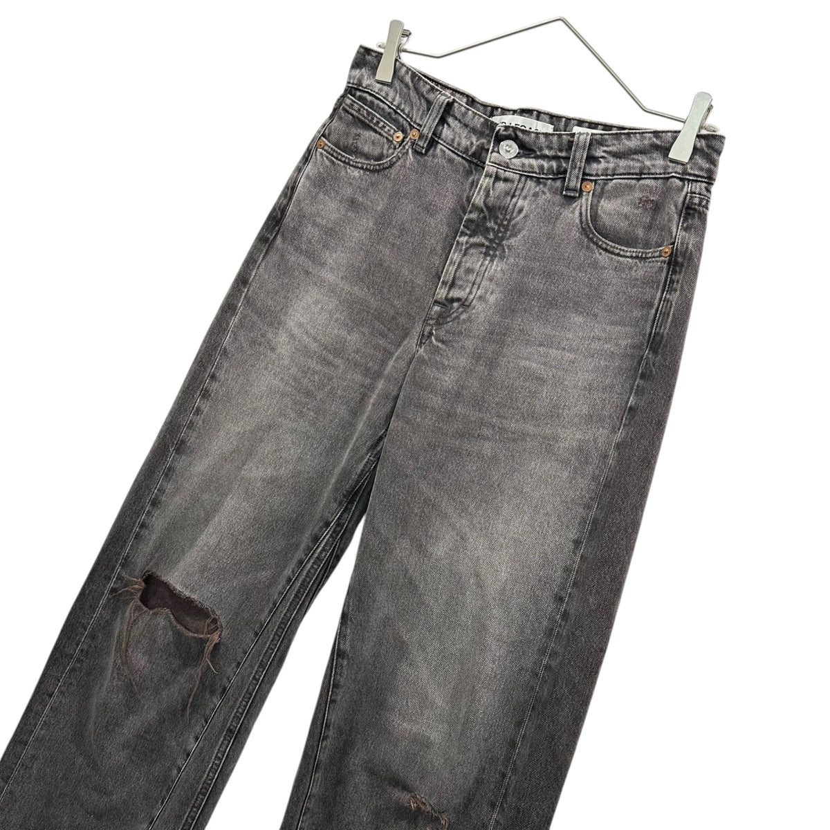 OUR LEGACY(アワーレガシー) TREBLE CUT DAMEGE DENIM PANTS トレブルカット ダメージ デニム パンツ W4255TH 26 ブラック 男性着用可能