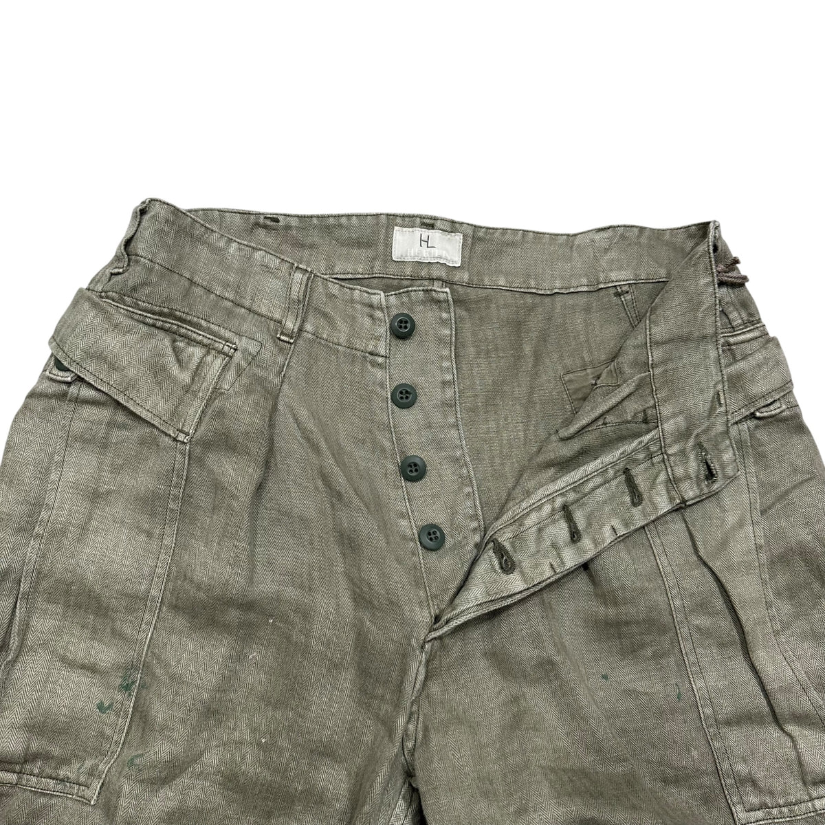 HERILL(へリル) 2026SS USMC HBT Linen pants ミリタリー ヘリンボーン リネン パンツ 26-030-HL-8301-10 1 オリーブ