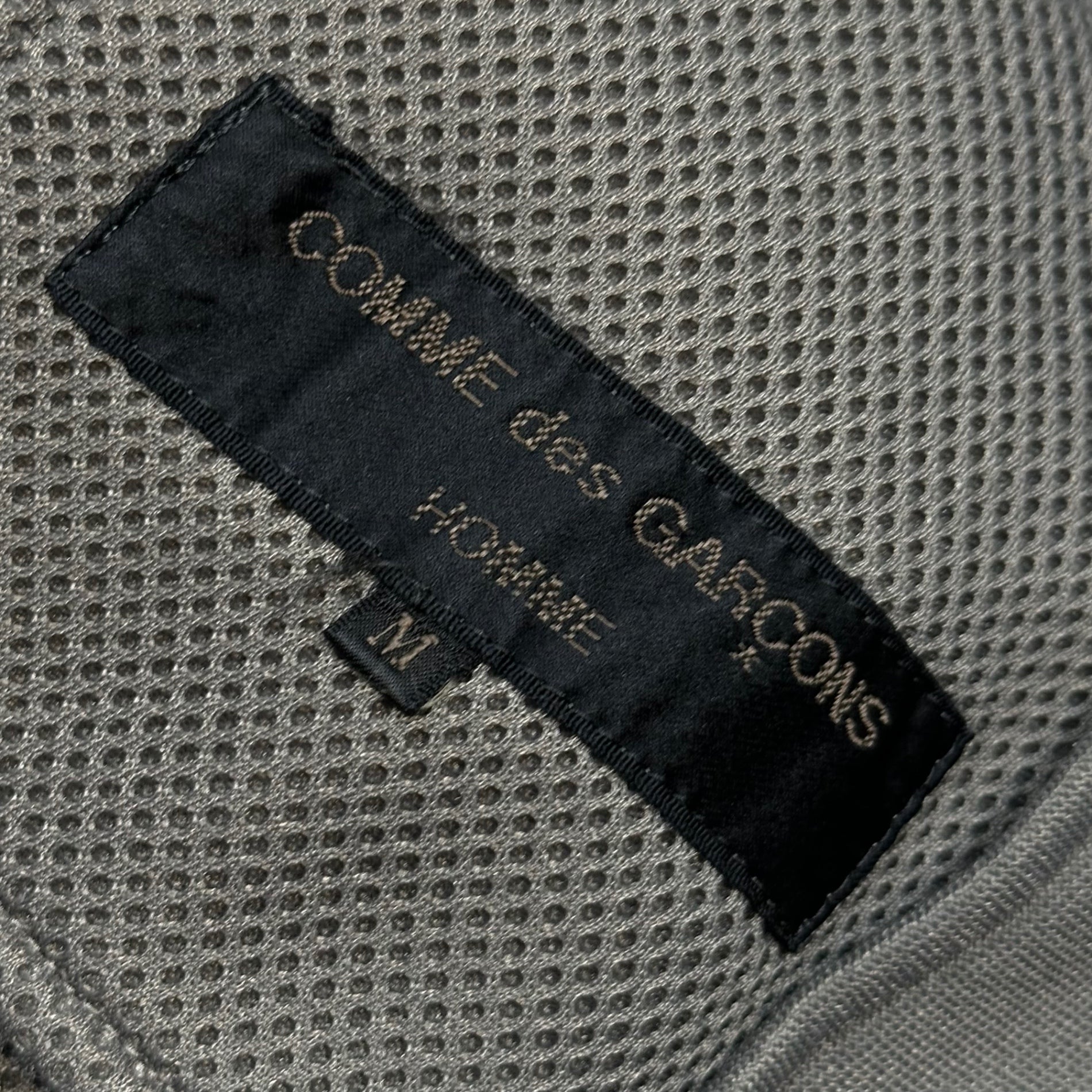 COMME des GARCONS HOMME(コムデギャルソンオム) 1999AW Polyester-Bonded Single Rider Jacket ポリエステル ボンディング シングル ライダース ジャケット HJ-100840 M グレー 90's 90年代 AD1999