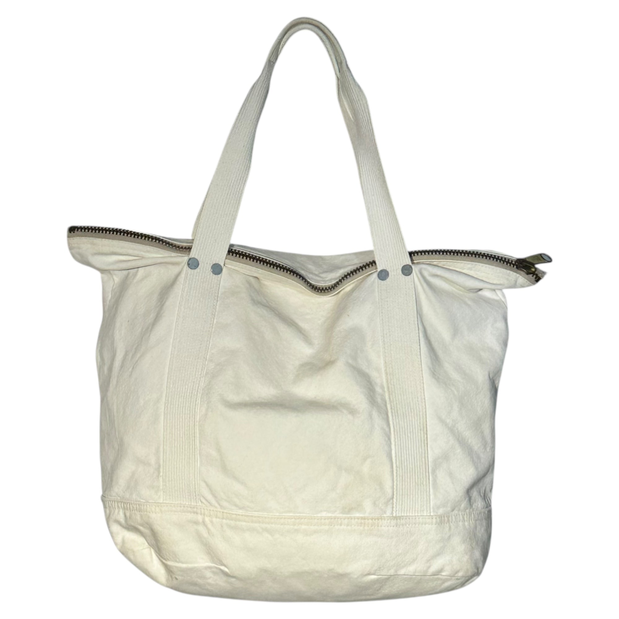 THE NORTH FACE(ノースフェイス) 80's Vintage Logo Print Canvas Tote Bag ヴィンテージ ロゴ プリント キャンパス トート バッグ ホワイト 茶タグ 80年代